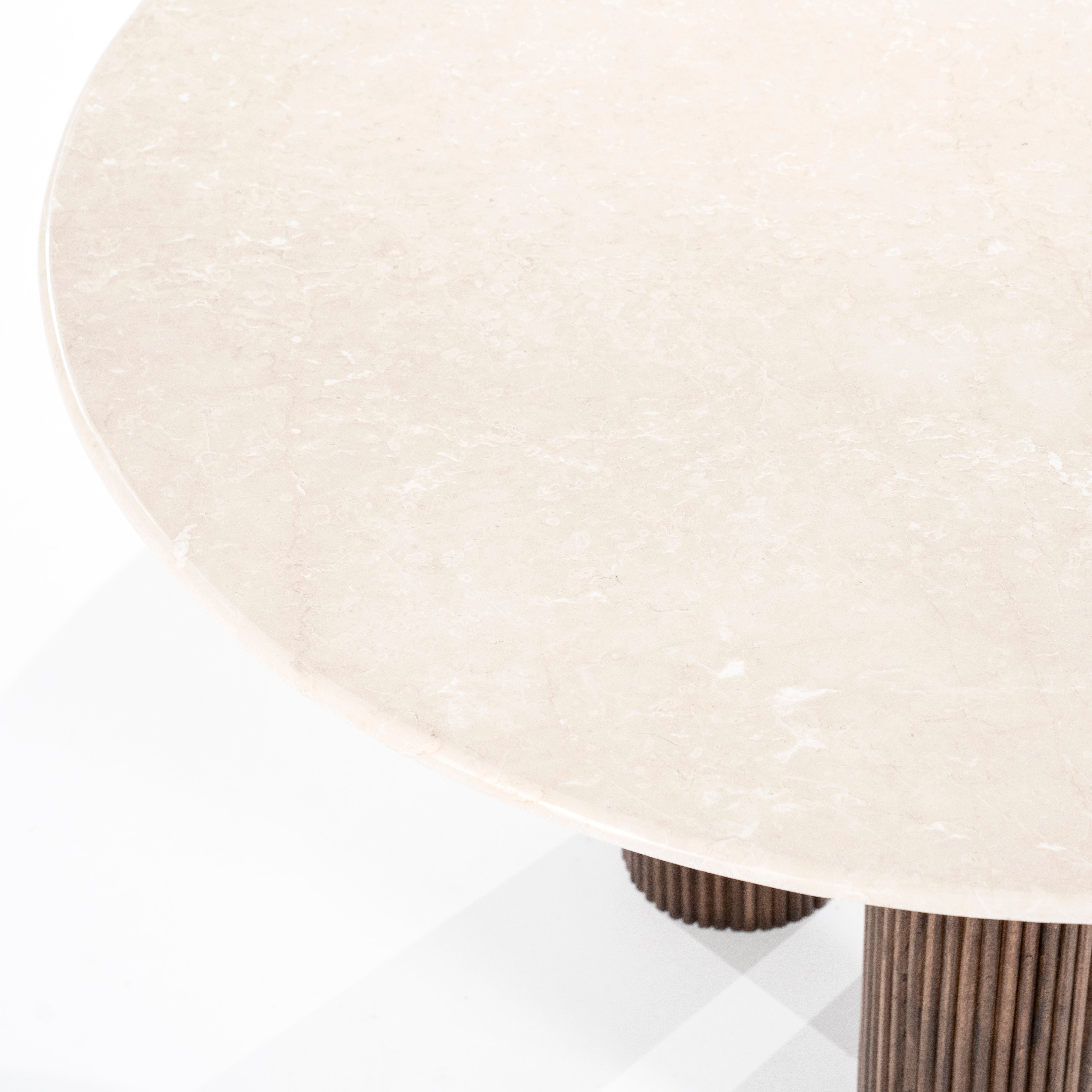 Round table XAVI mango wood with marble top