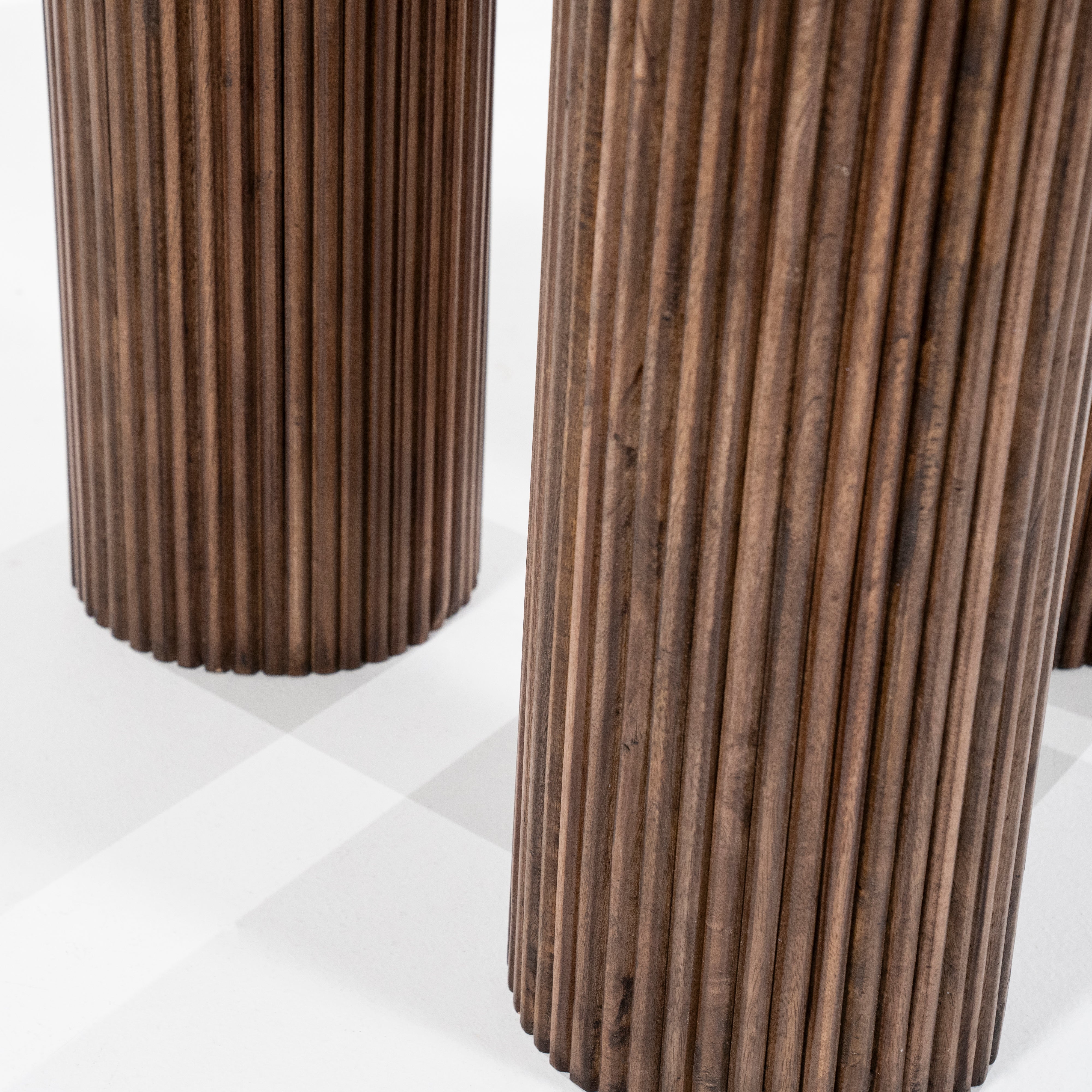 Round table XAVI mango wood with marble top