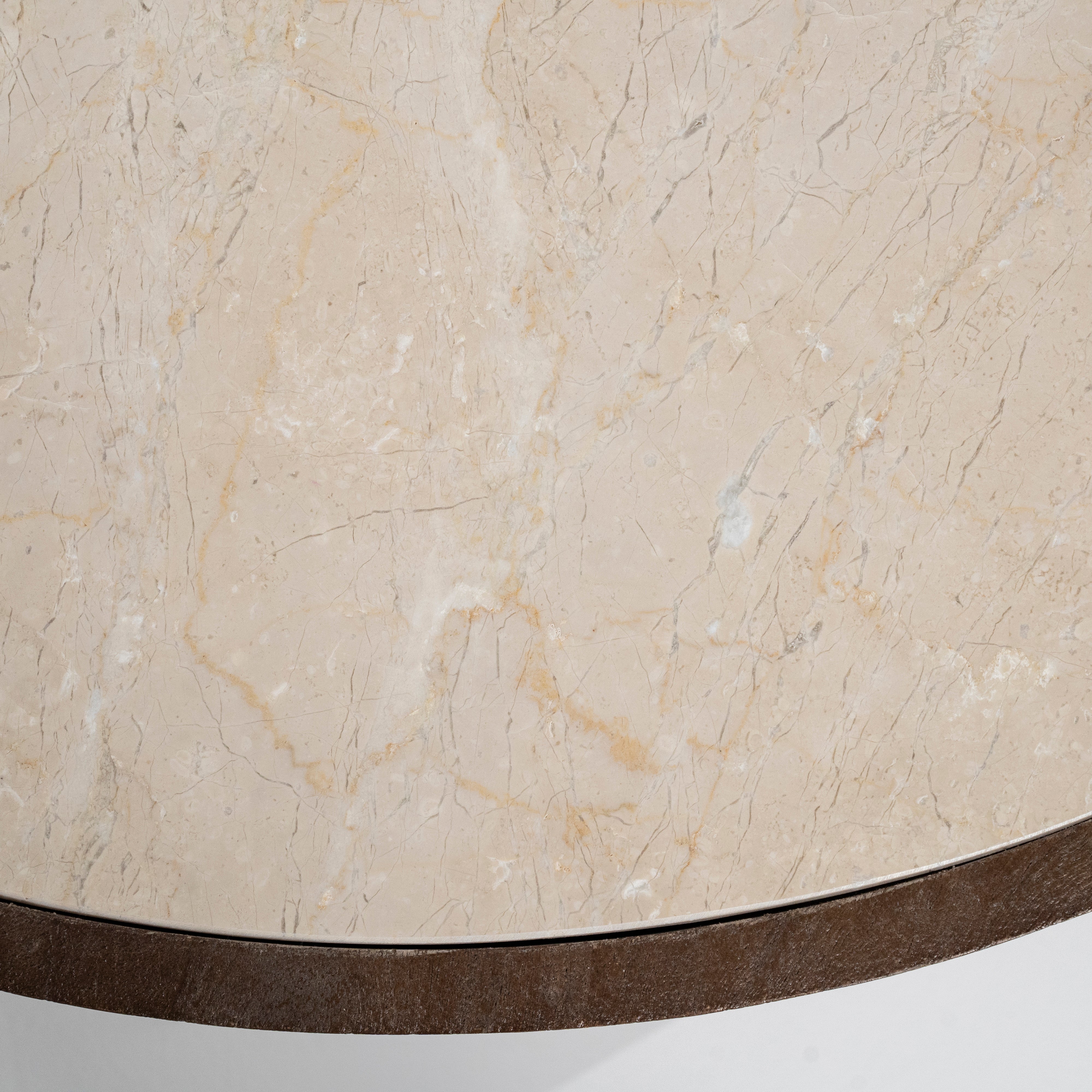 Zestaw stolików HAZEL ciemnobrązowe drewno mango z marmurowym blatem