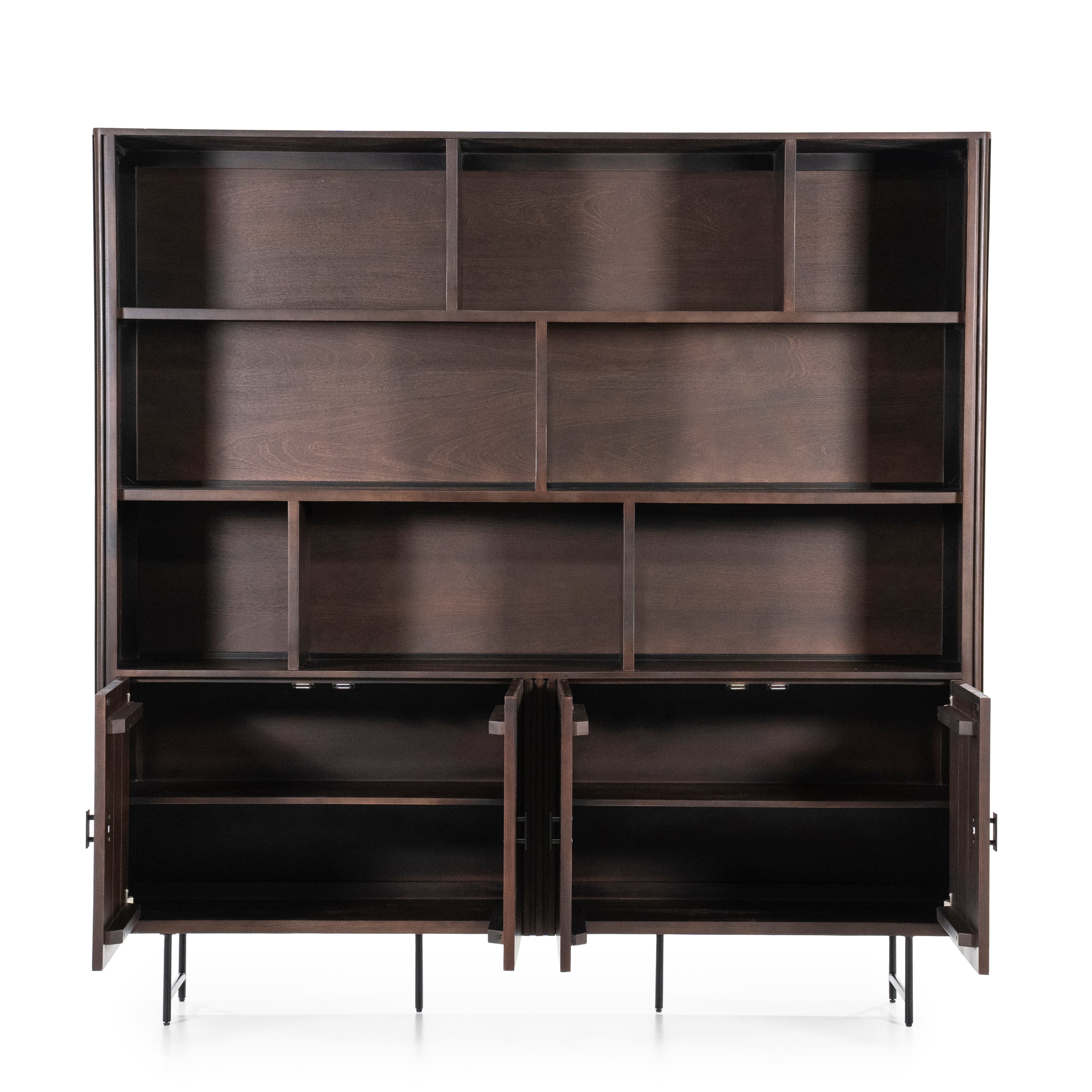 REMI Shelf dark brown mango wood