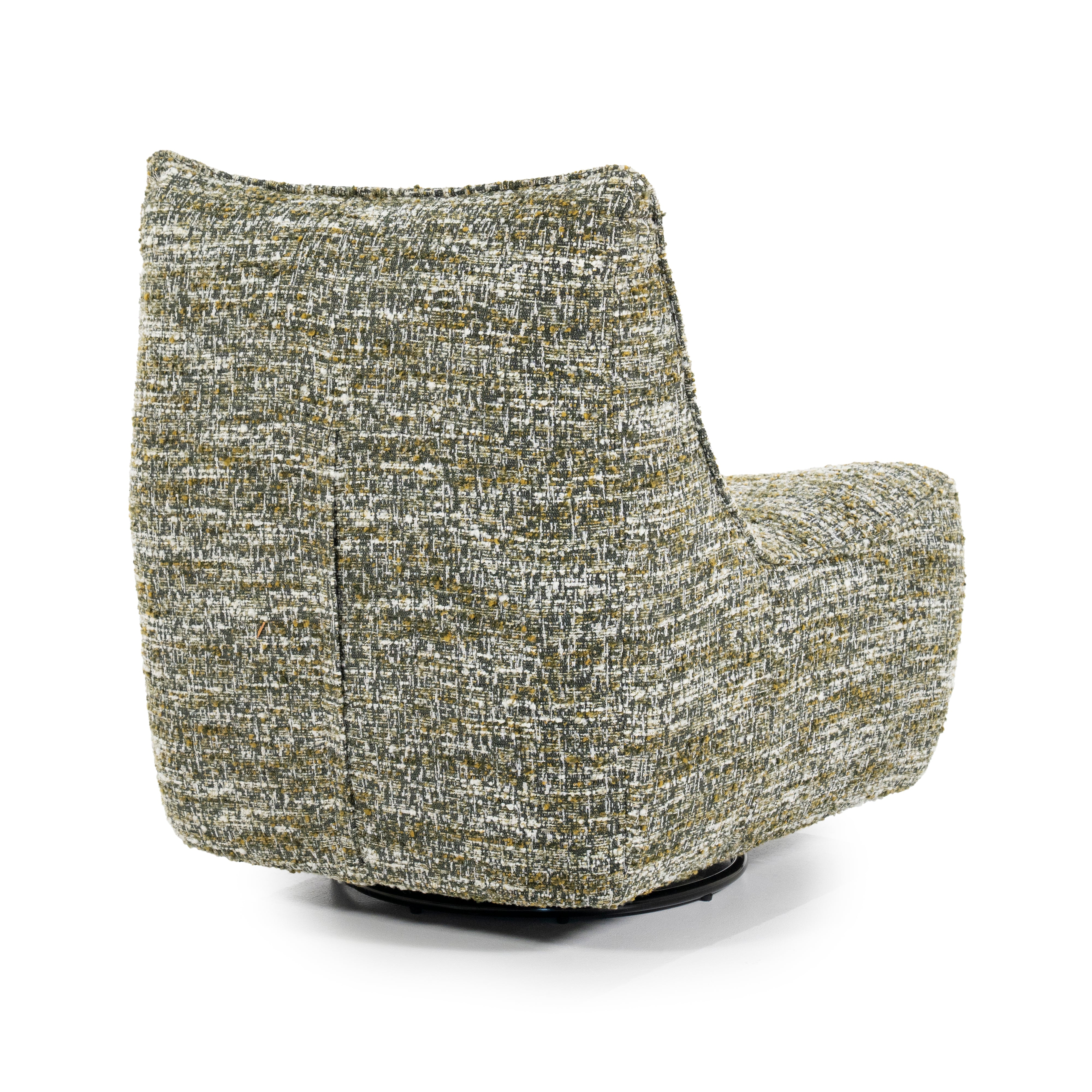 LOYS green mélange swivel armchair