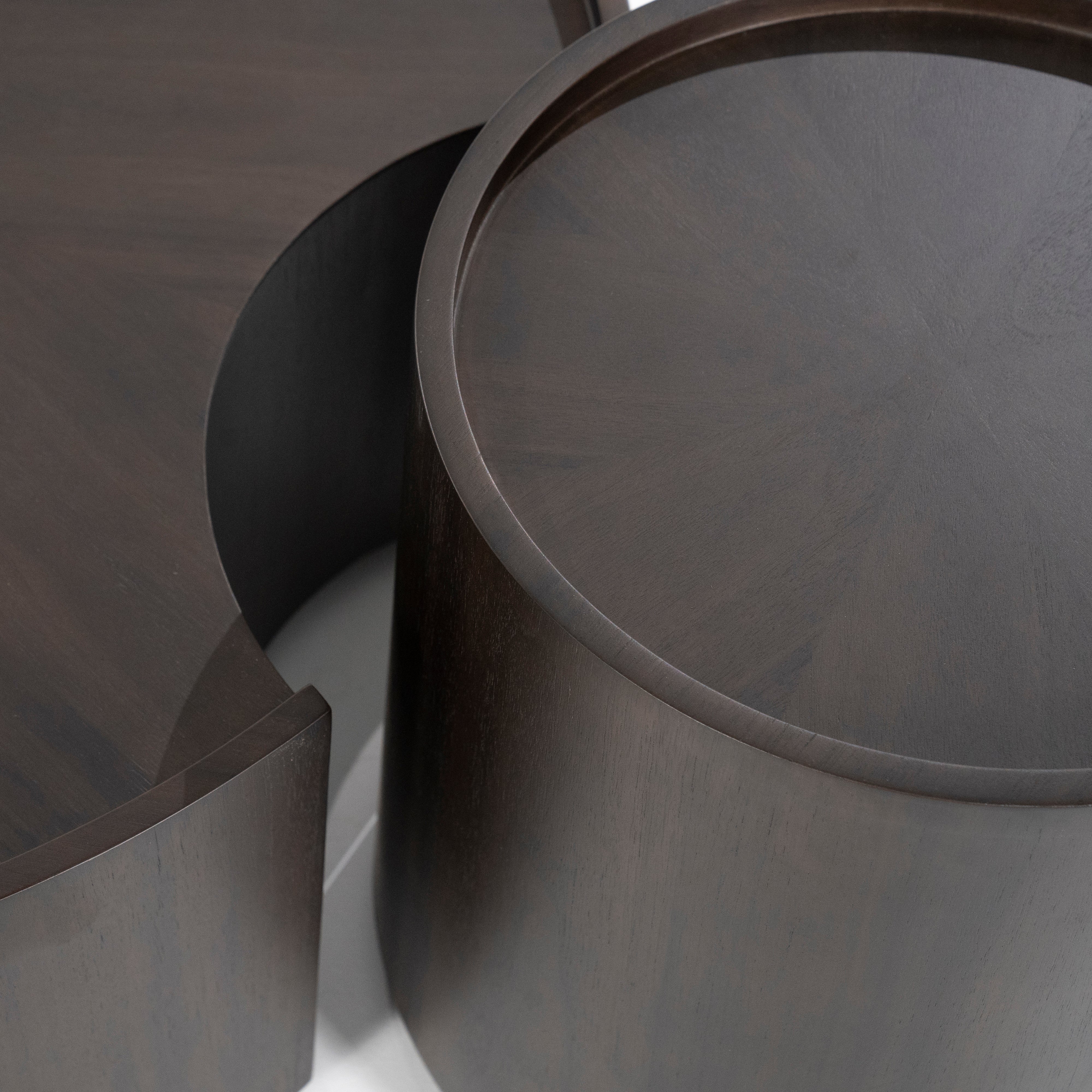 Zestaw stolików kawowych MAX fornir orzechowy