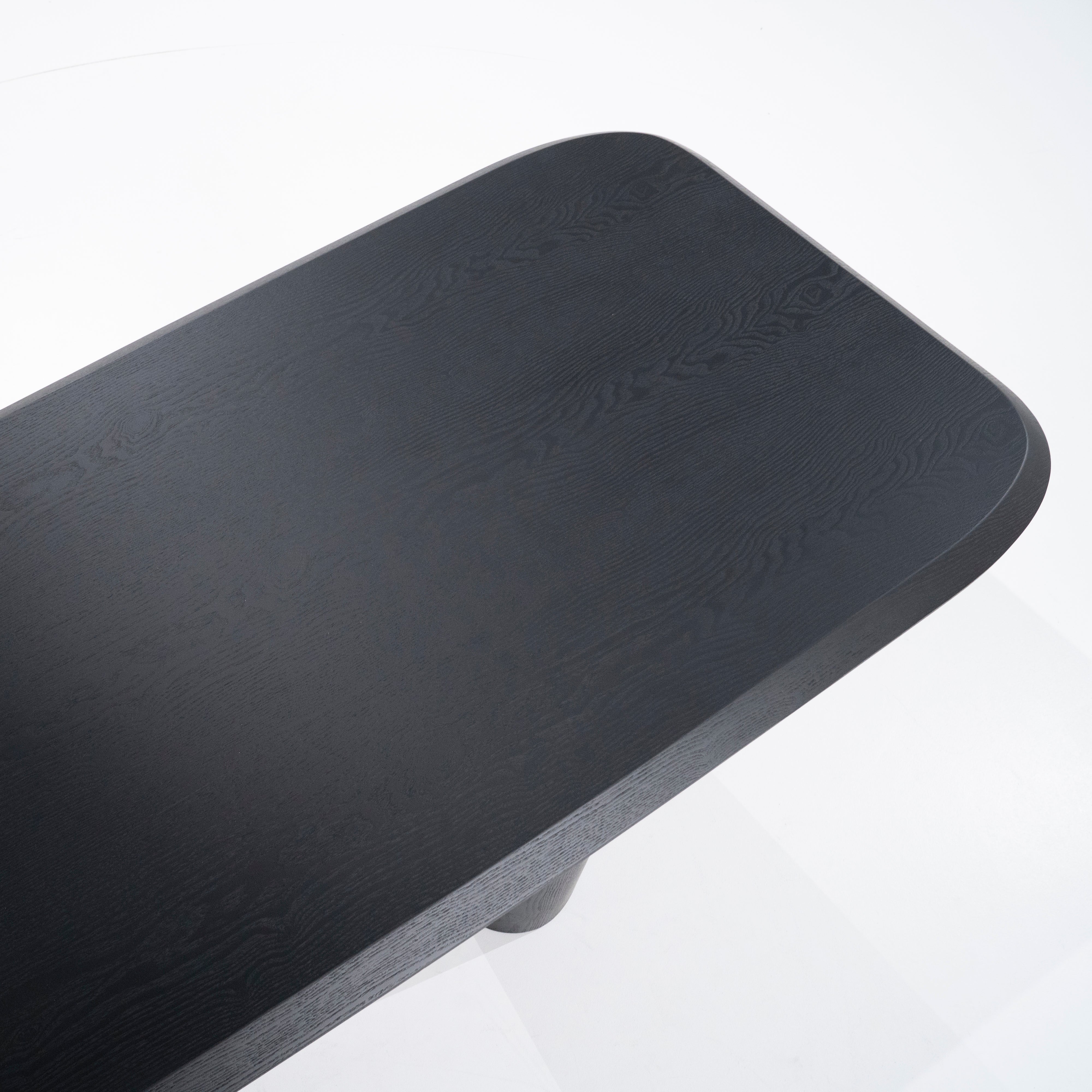 Stół barowy WALTER czarny fornir dębowy