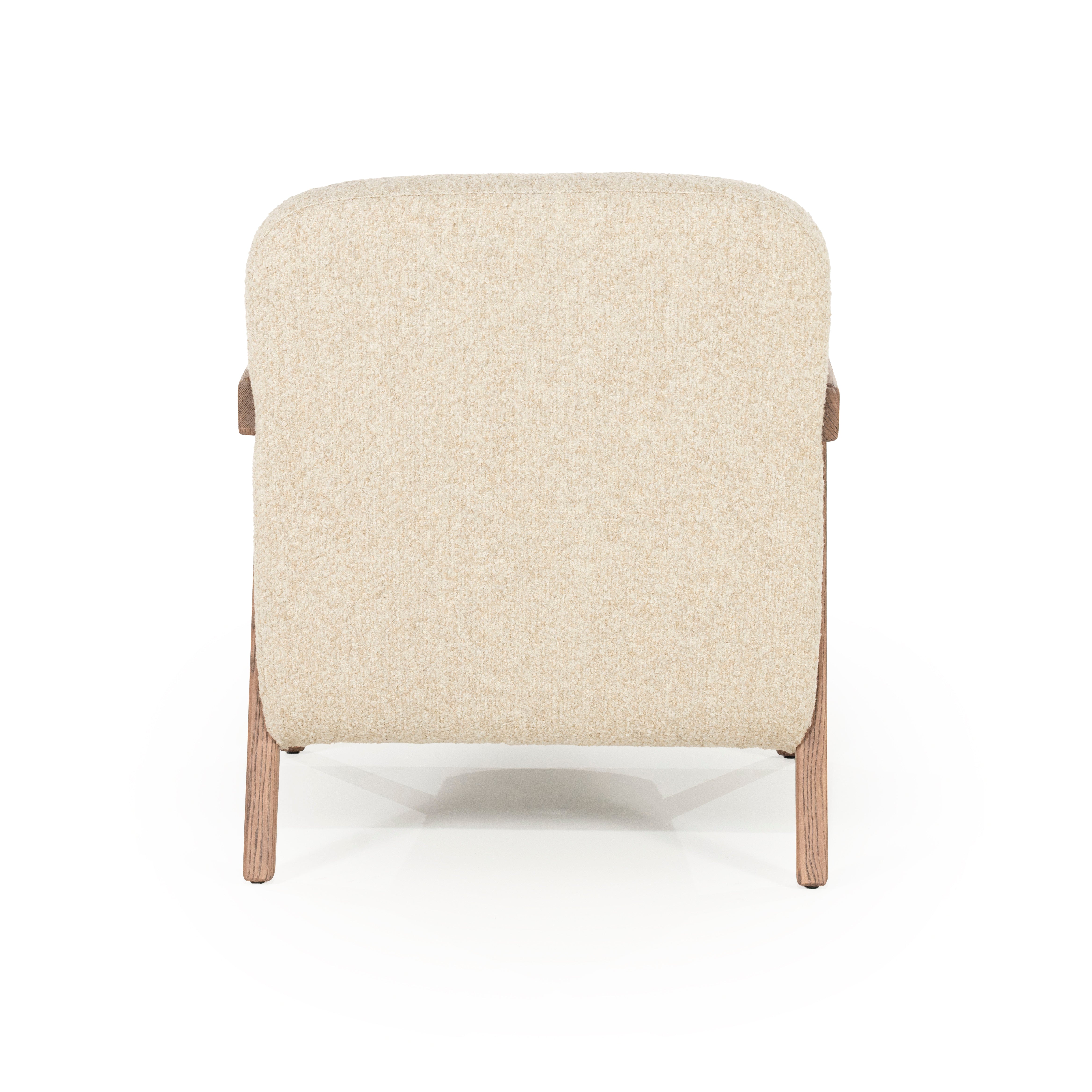 Sessel FRANCIS beige mit Holzgestell