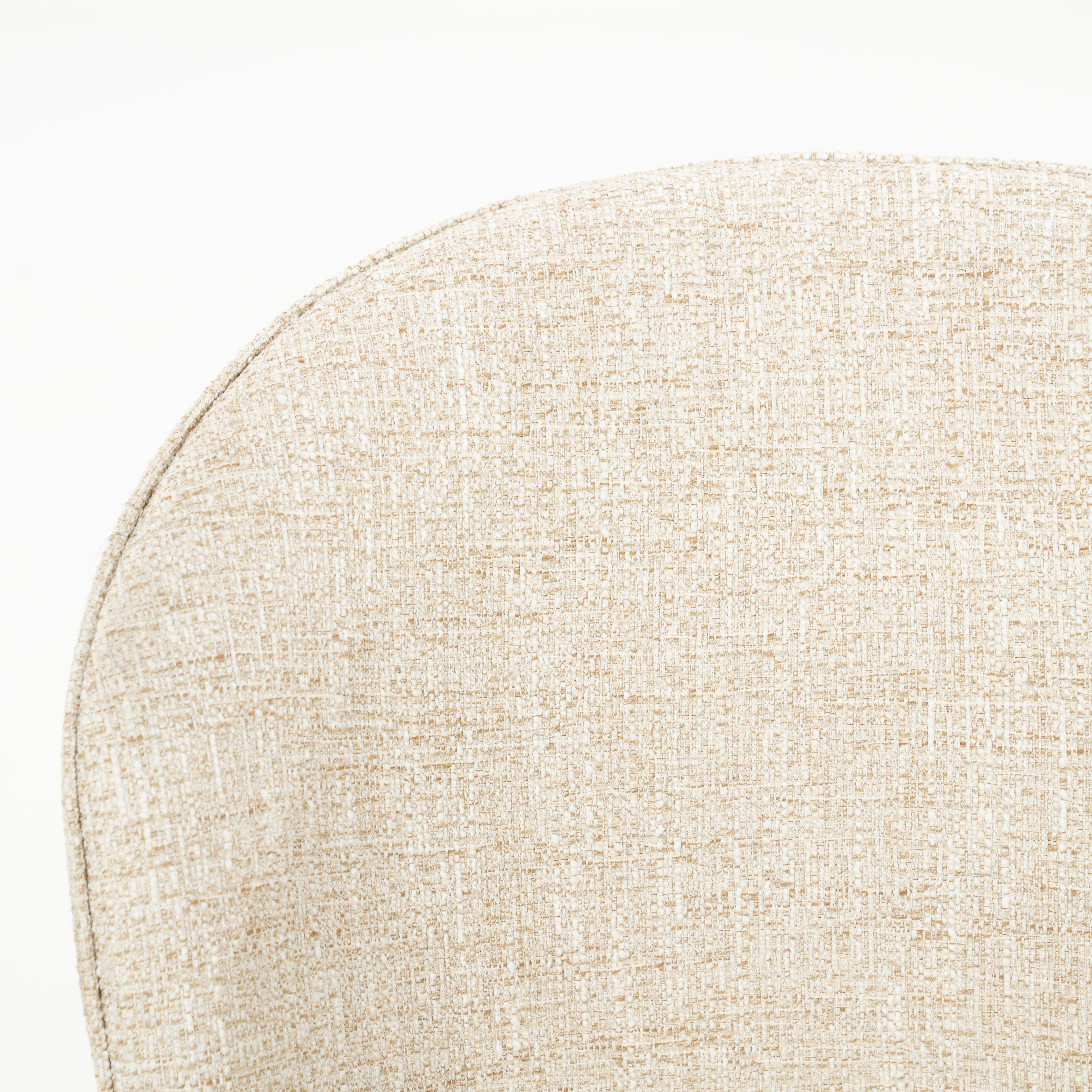 Krzesło obrotowe MOLLY kremowy z kremową podstawą