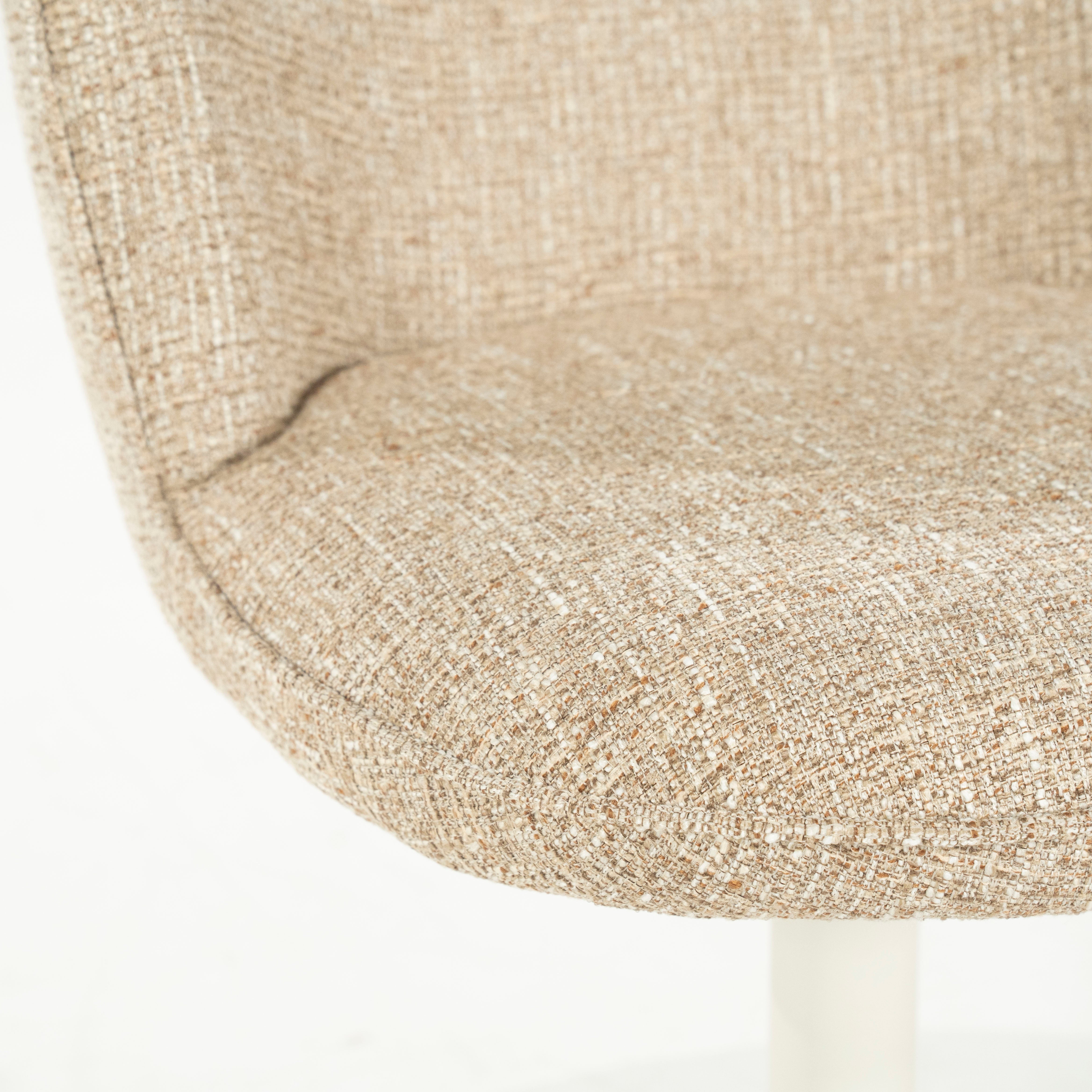 Krzesło obrotowe MOLLY beżowy z kremową podstawą