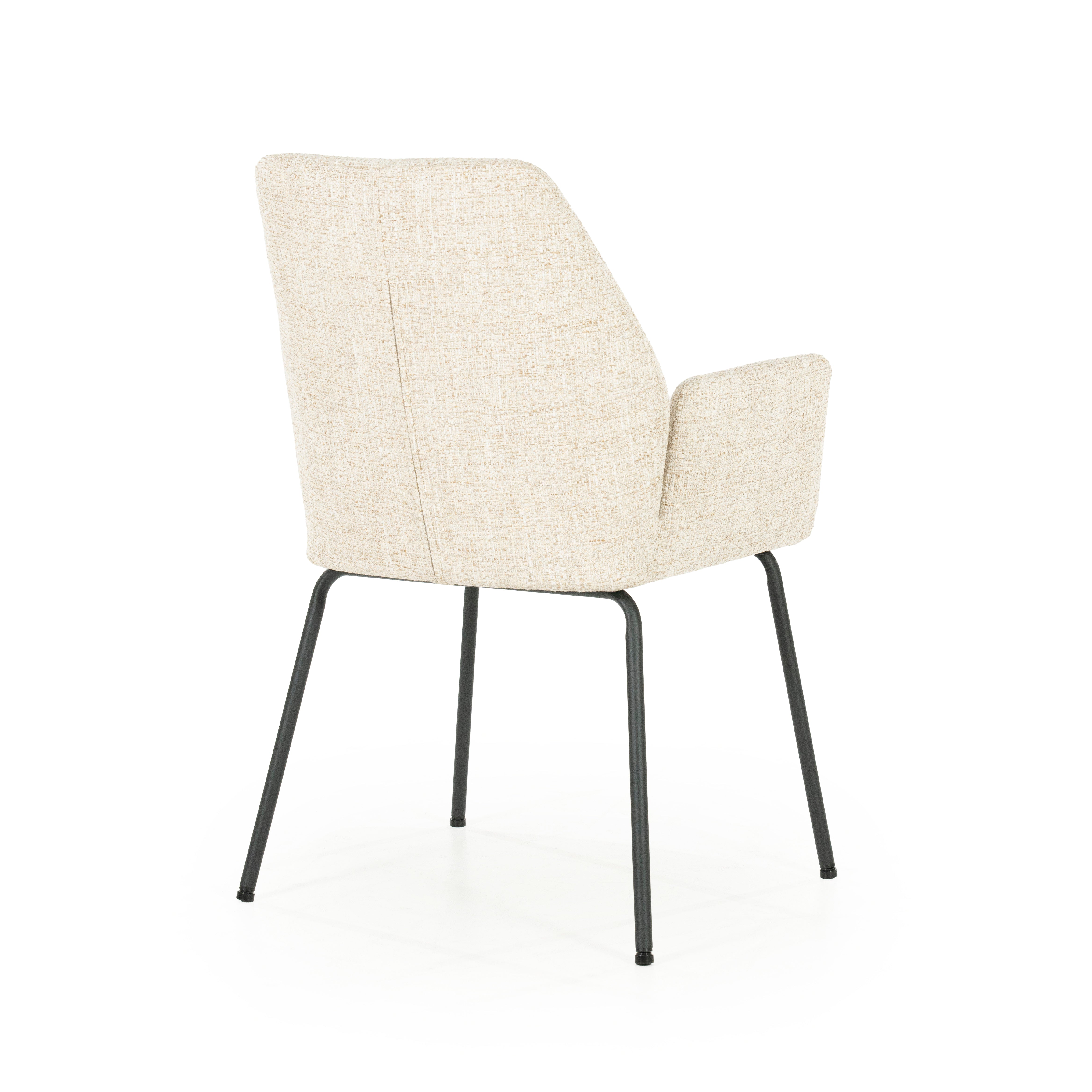 Krzesło INDY kremowy z czarną podstawą