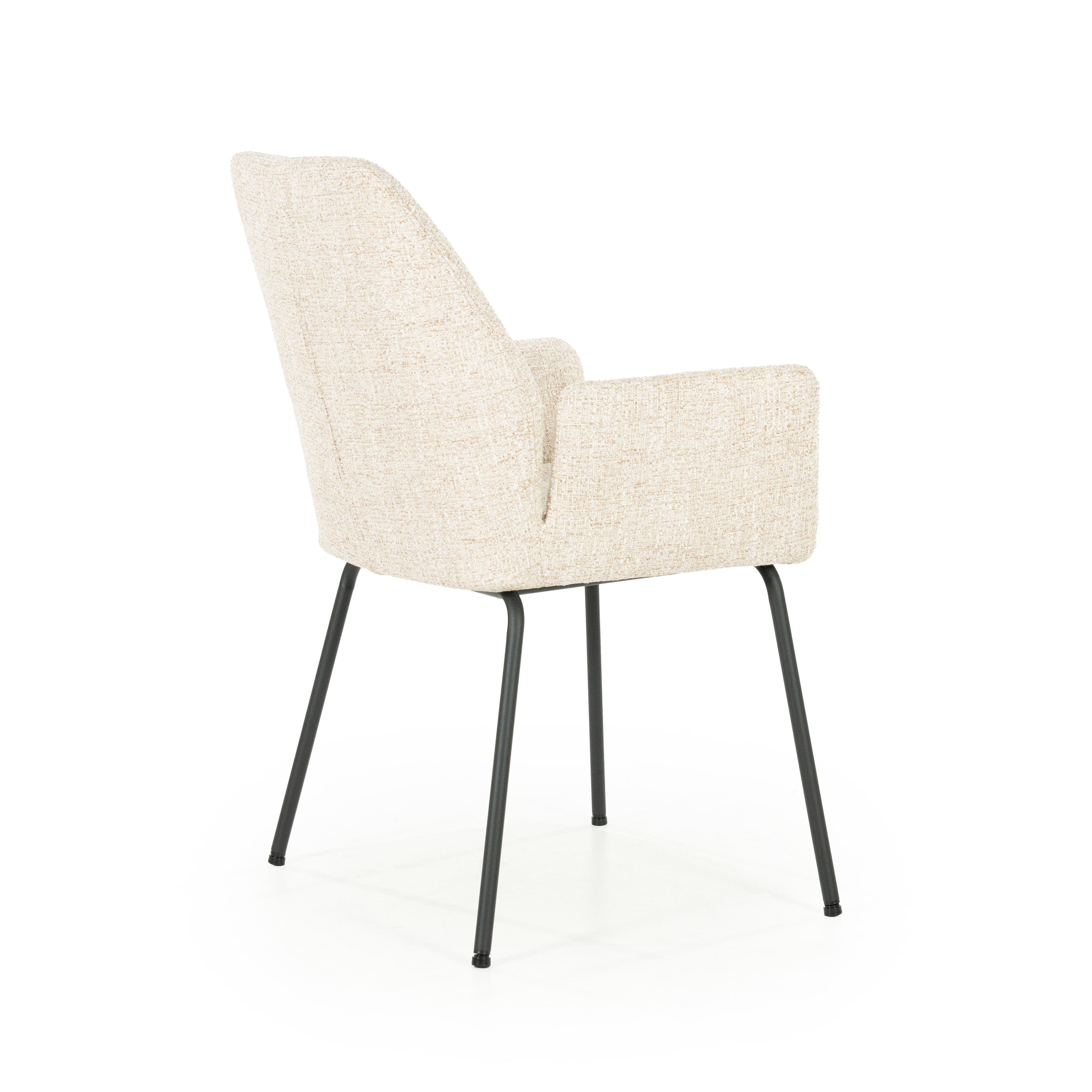 Krzesło INDY kremowy z czarną podstawą