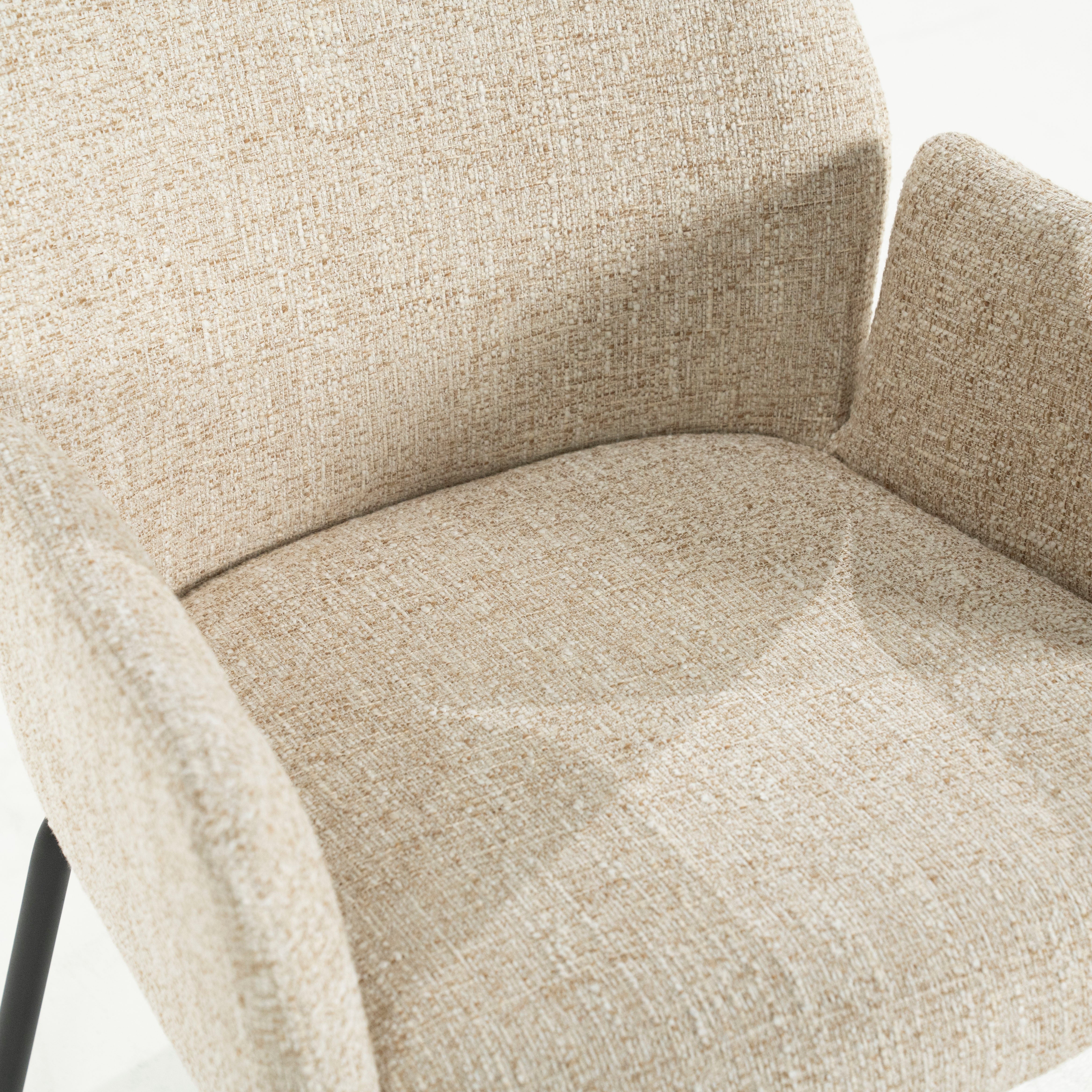 Krzesło INDY kremowy z czarną podstawą