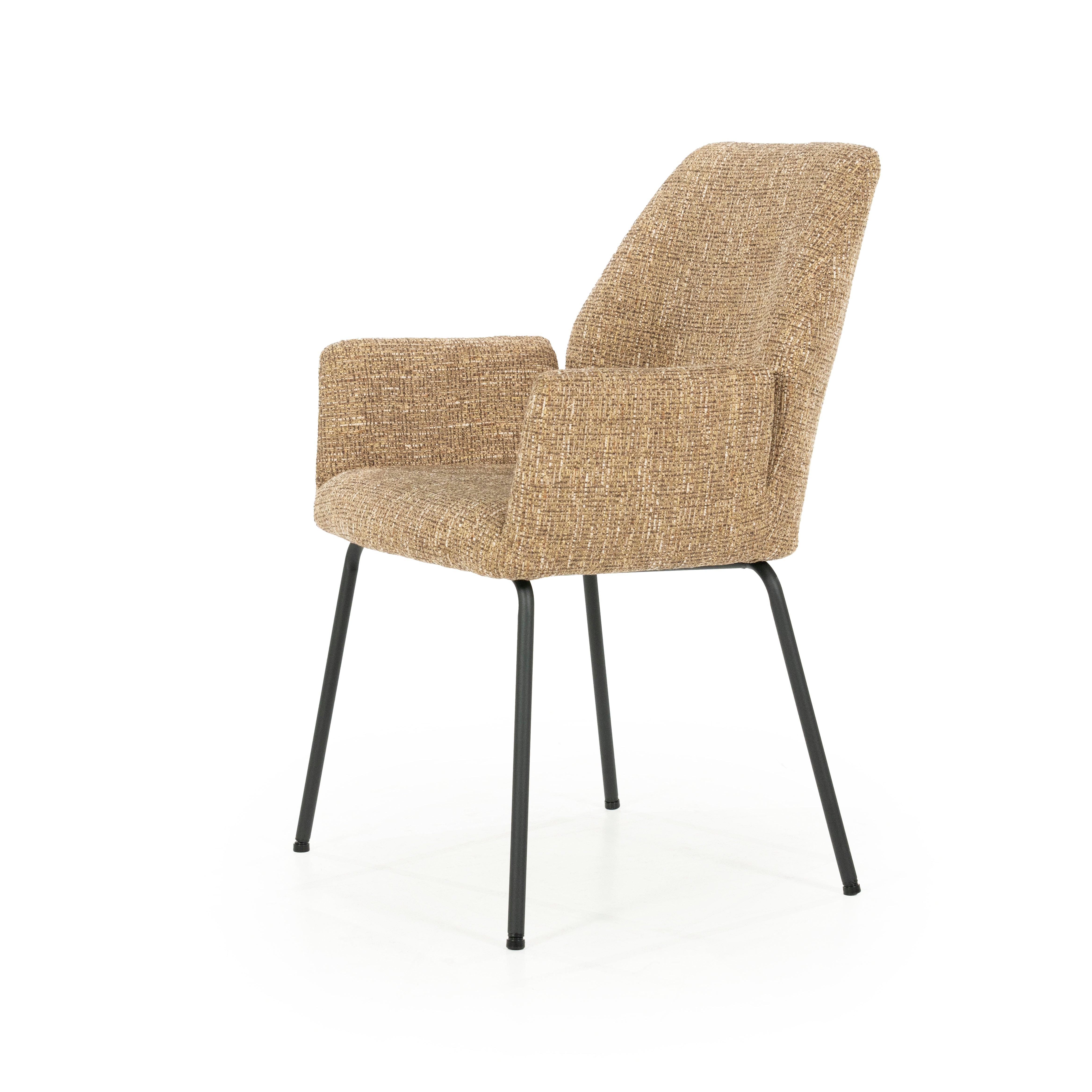 Krzesło INDY musztardowy z czarną podstawą