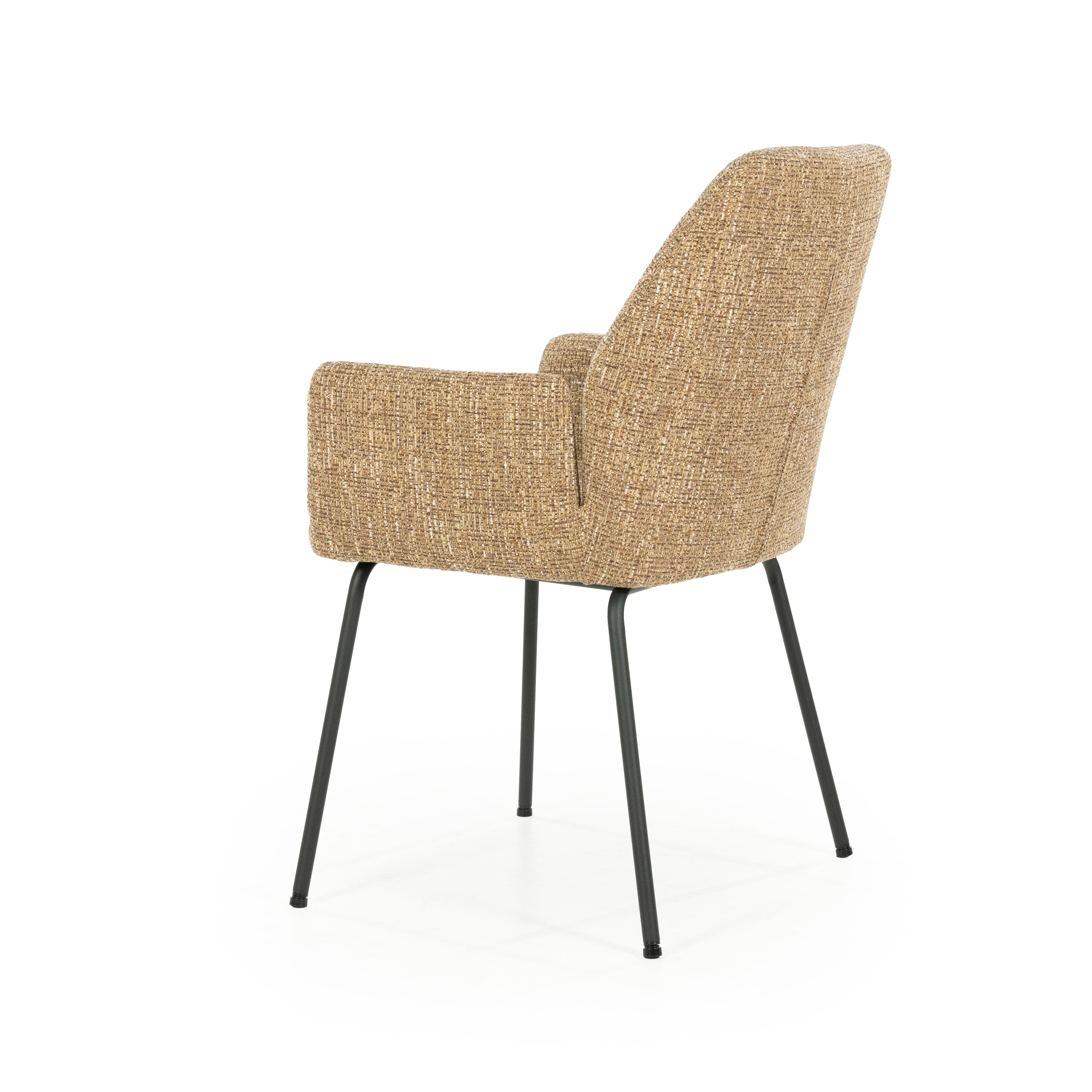 Krzesło INDY musztardowy z czarną podstawą