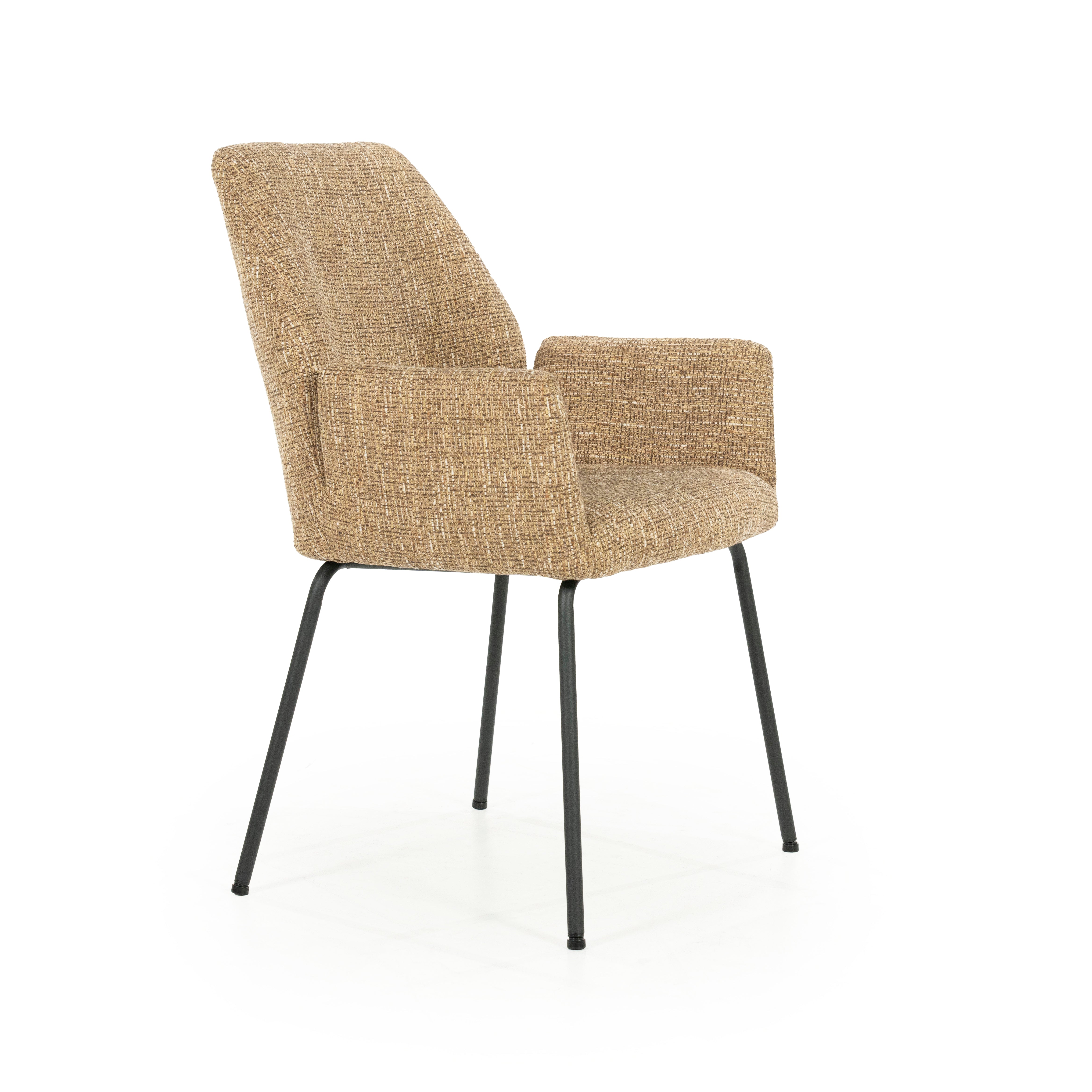 Krzesło INDY musztardowy z czarną podstawą