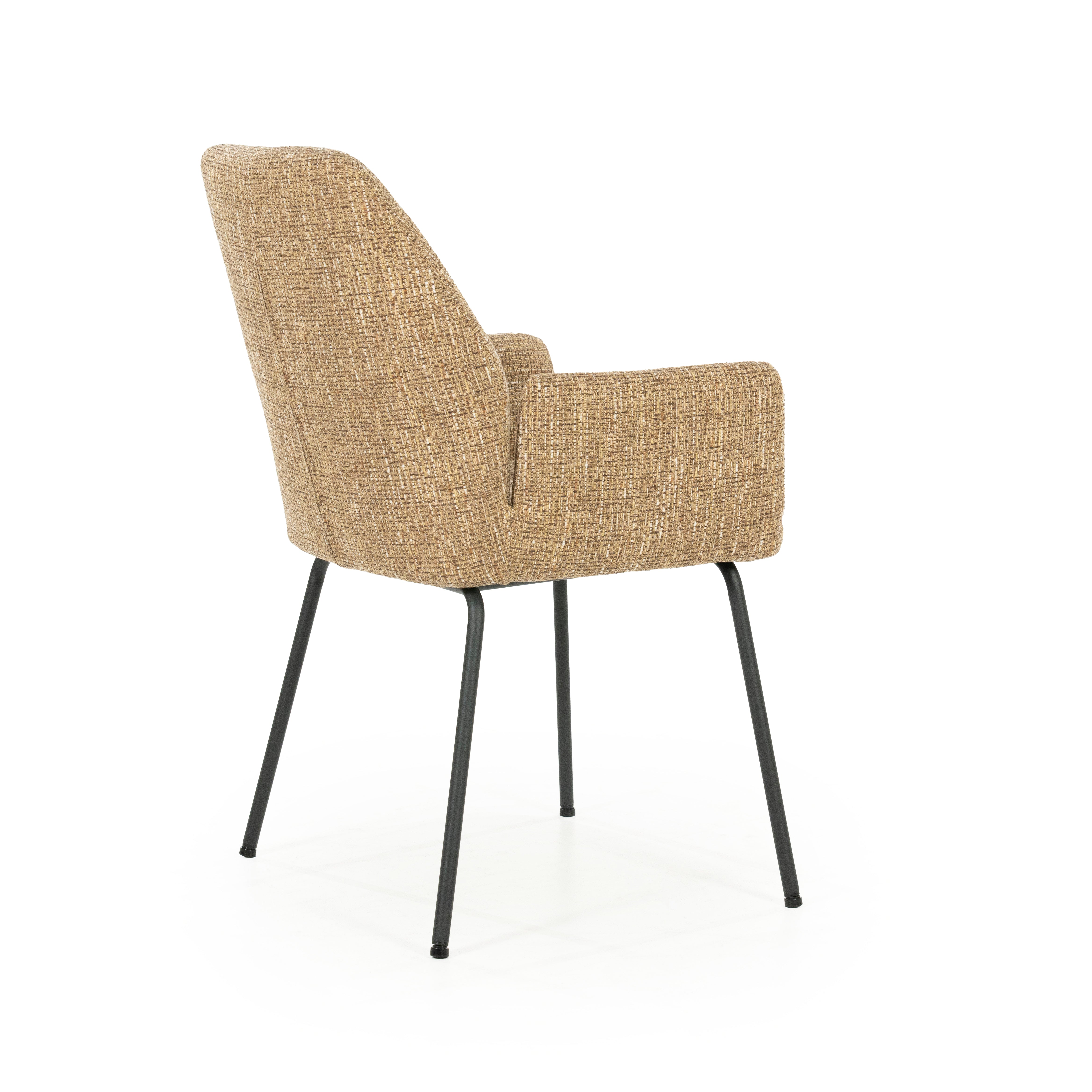 Krzesło INDY musztardowy z czarną podstawą