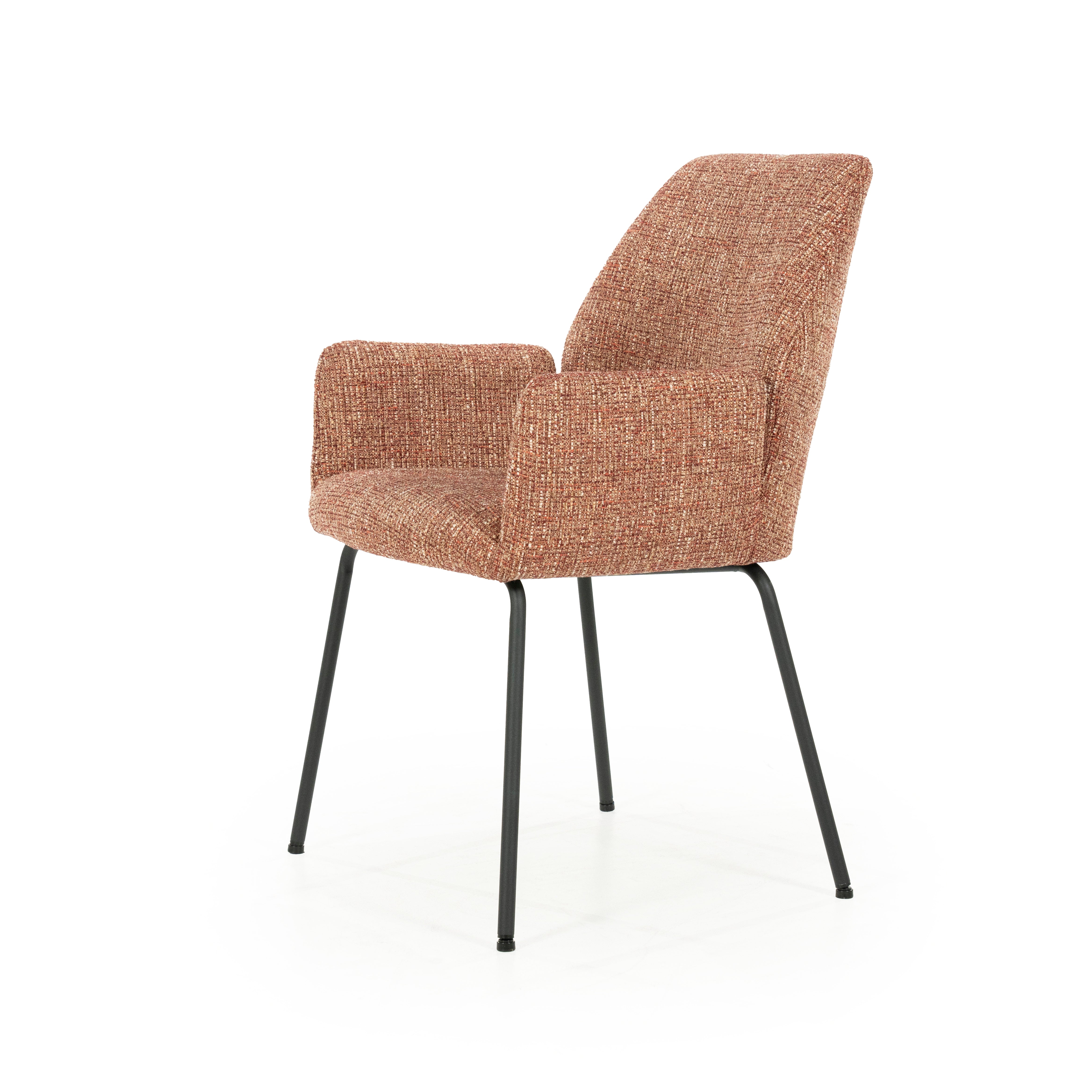 Krzesło INDY terakota z czarną podstawą