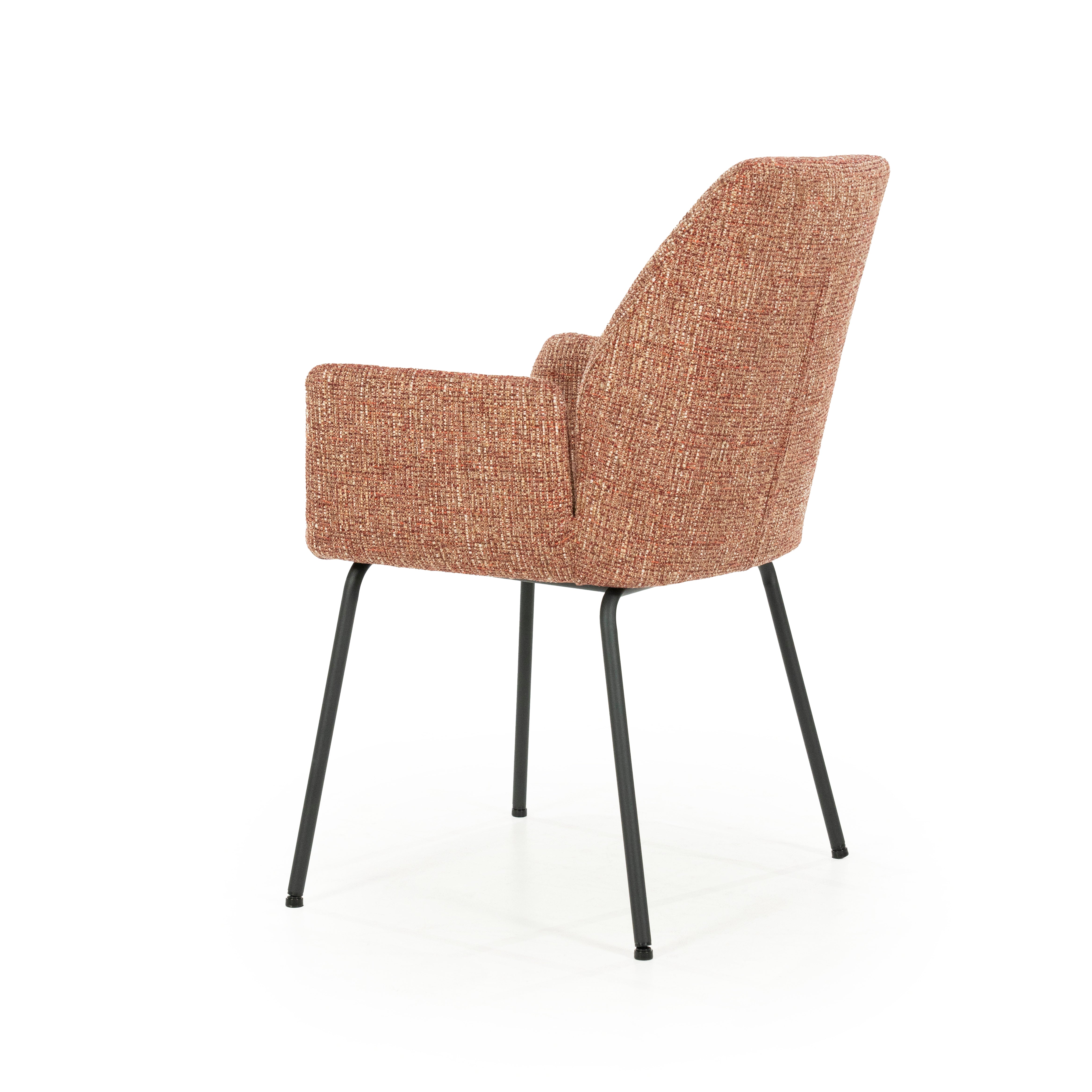 Krzesło INDY terakota z czarną podstawą