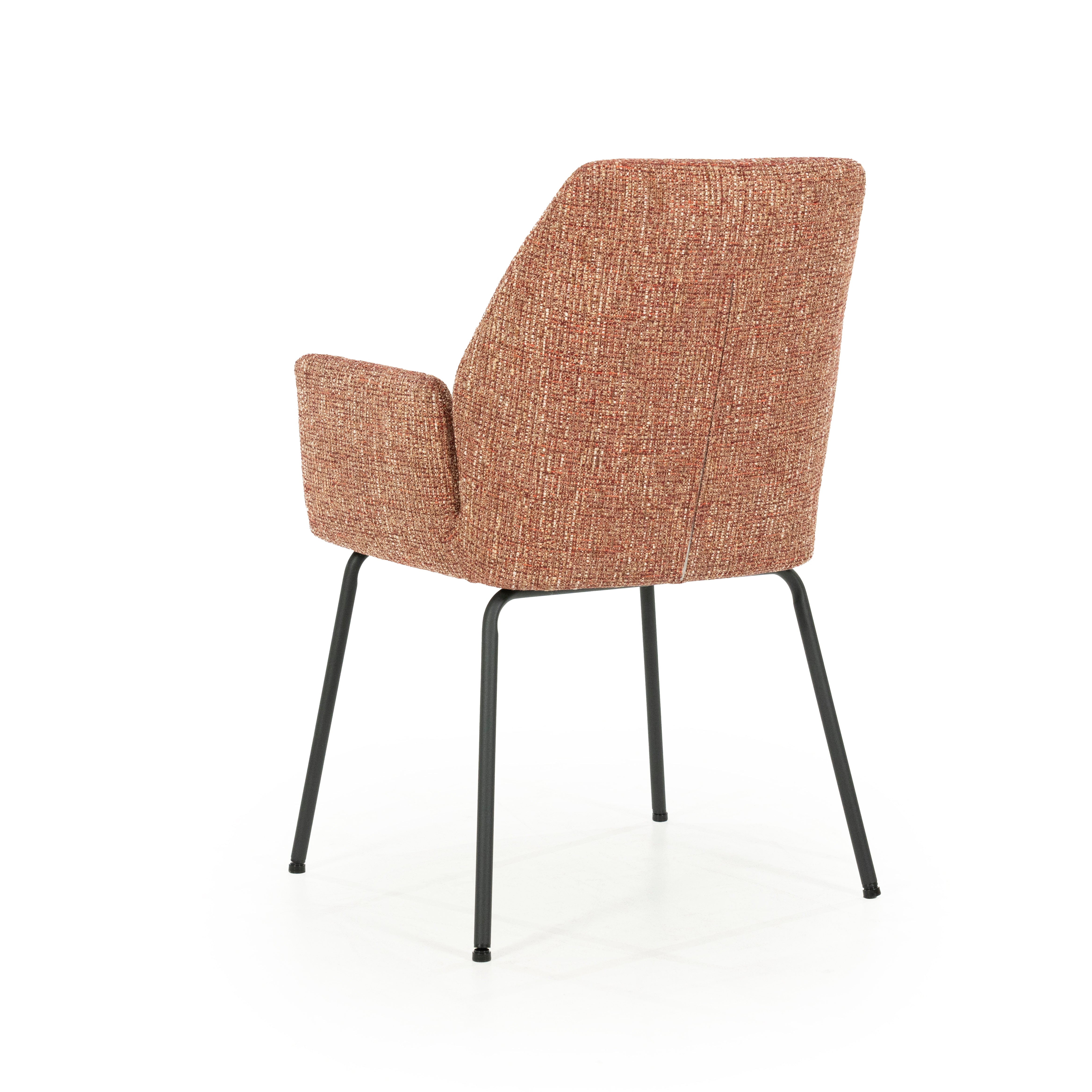 Krzesło INDY terakota z czarną podstawą