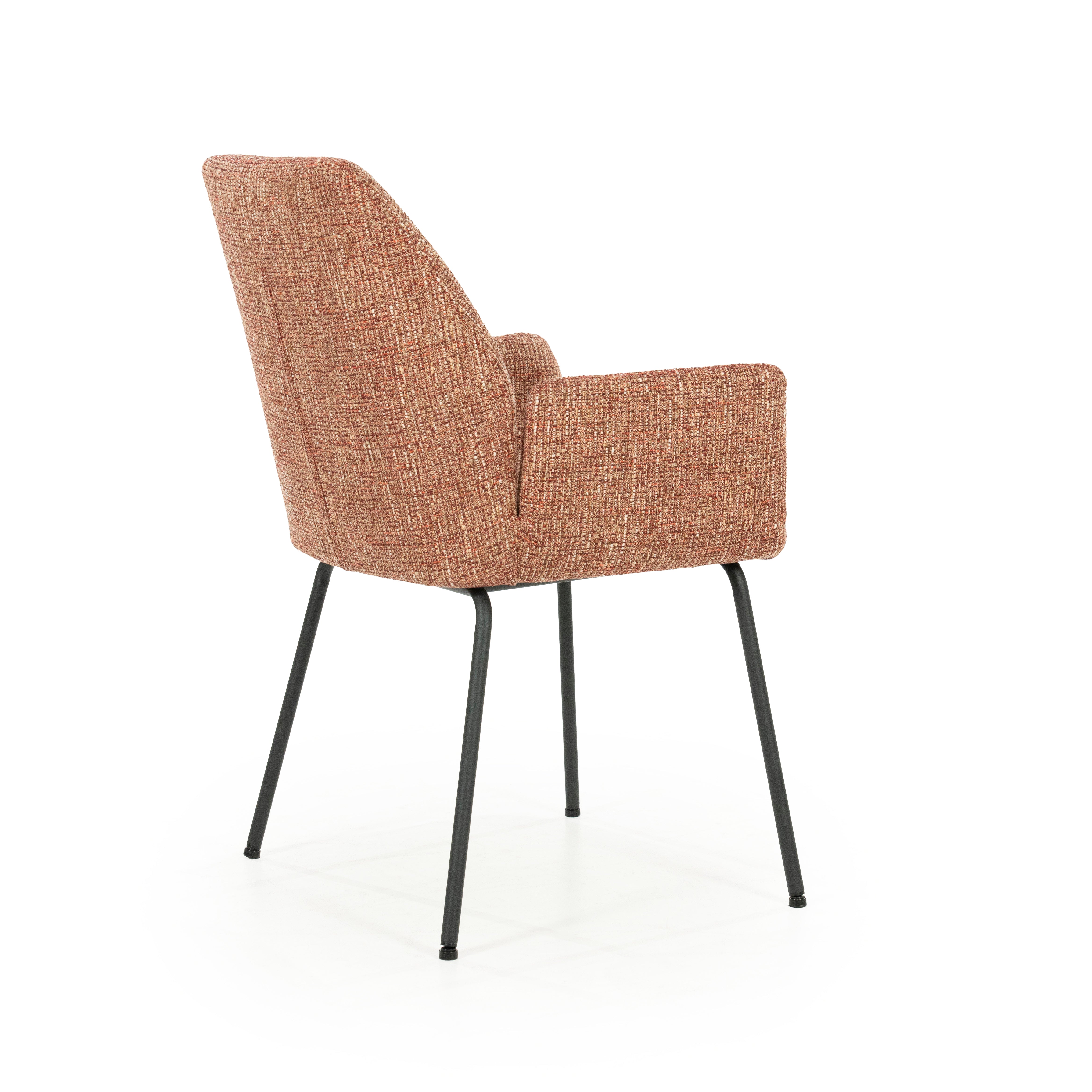 Krzesło INDY terakota z czarną podstawą