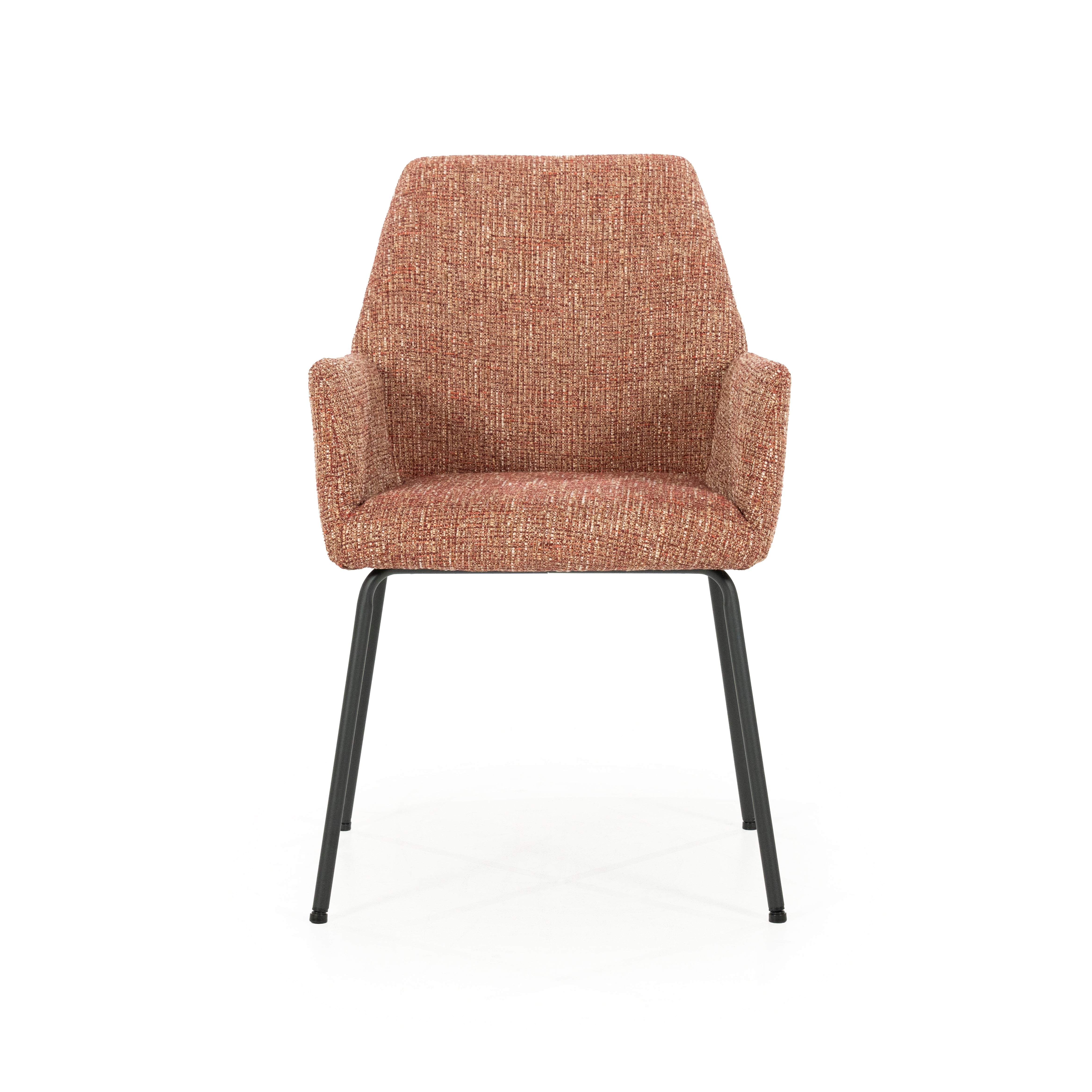 Krzesło INDY terakota z czarną podstawą