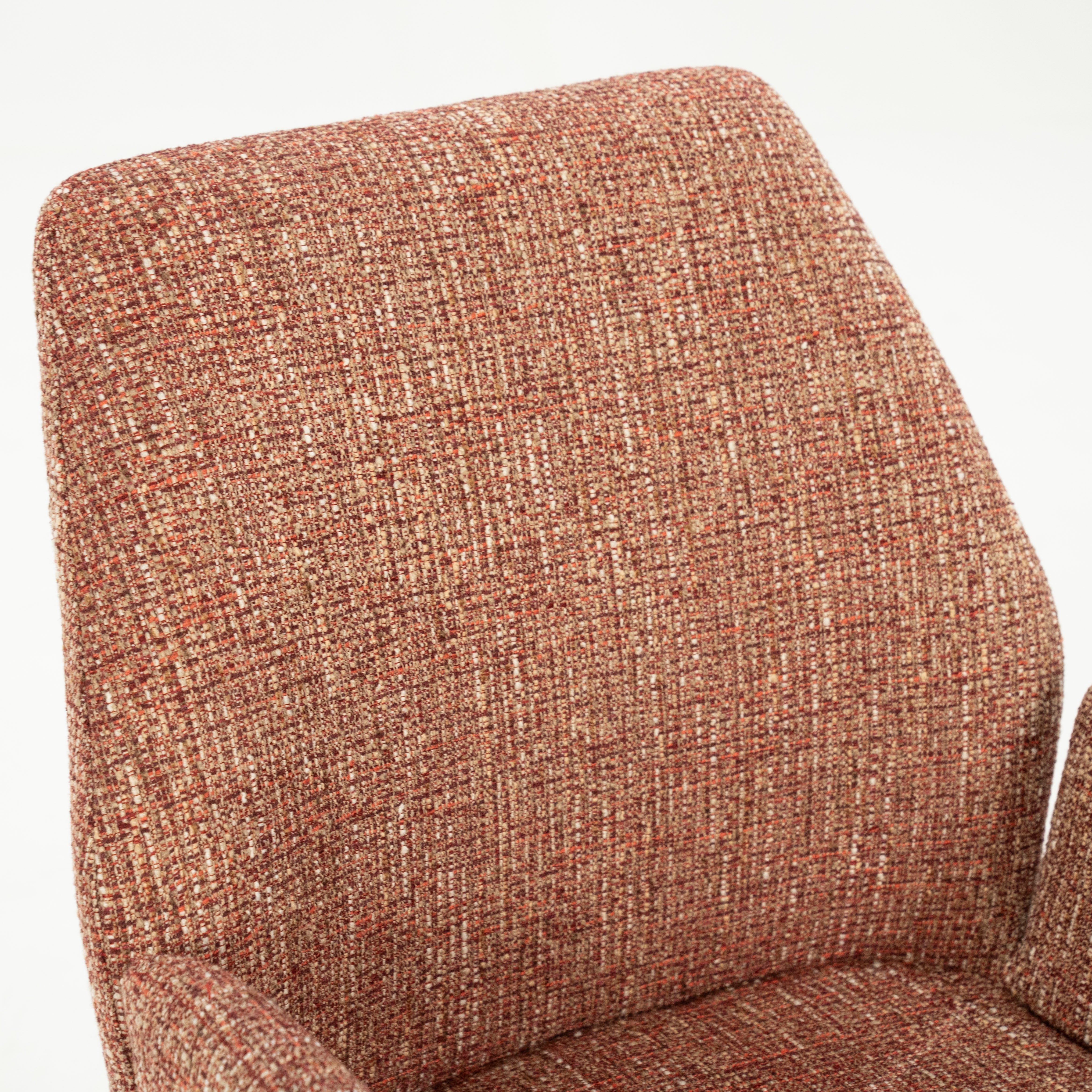 Krzesło INDY terakota z czarną podstawą