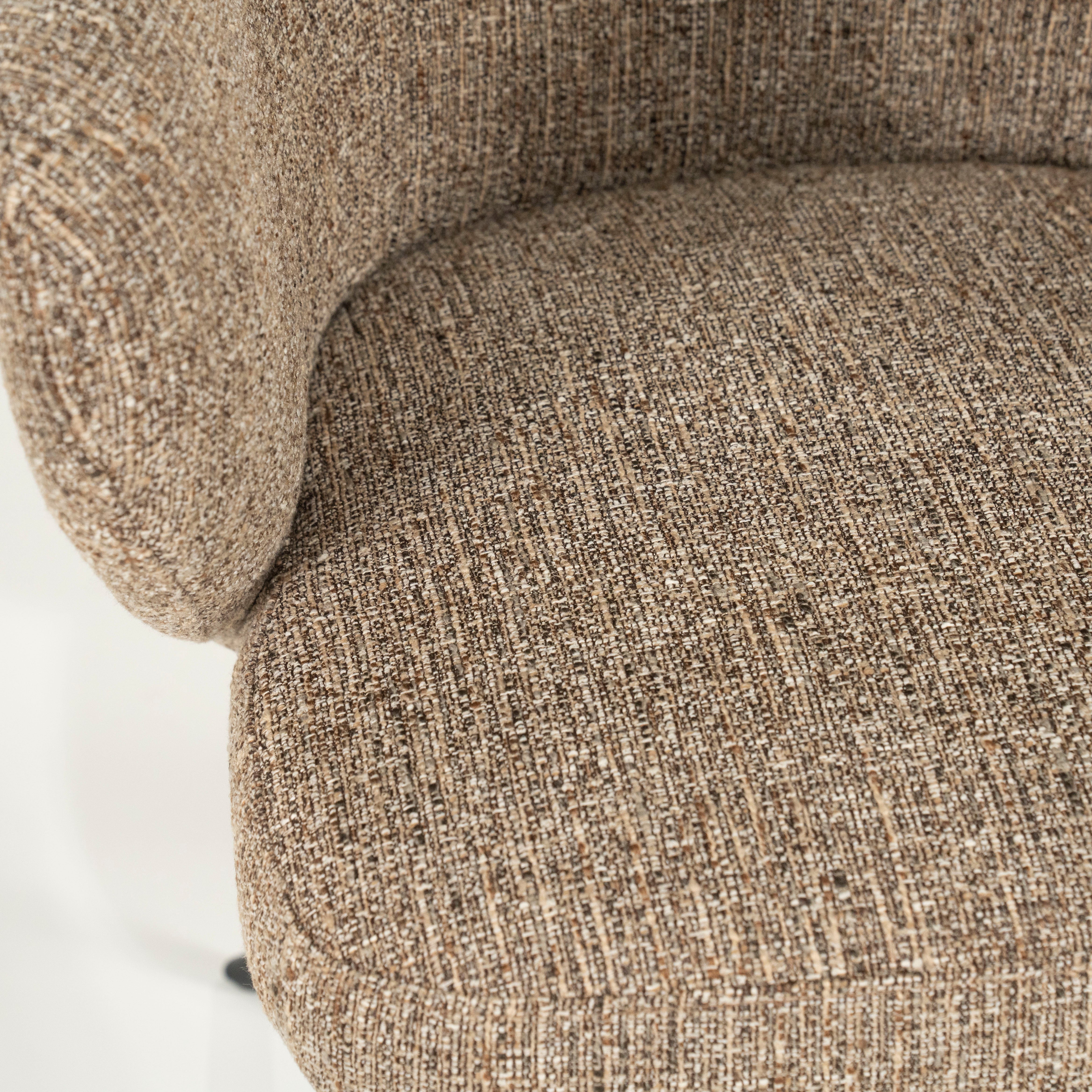 Fotel obrotowy CONNOR brązowy z czarną podstawą