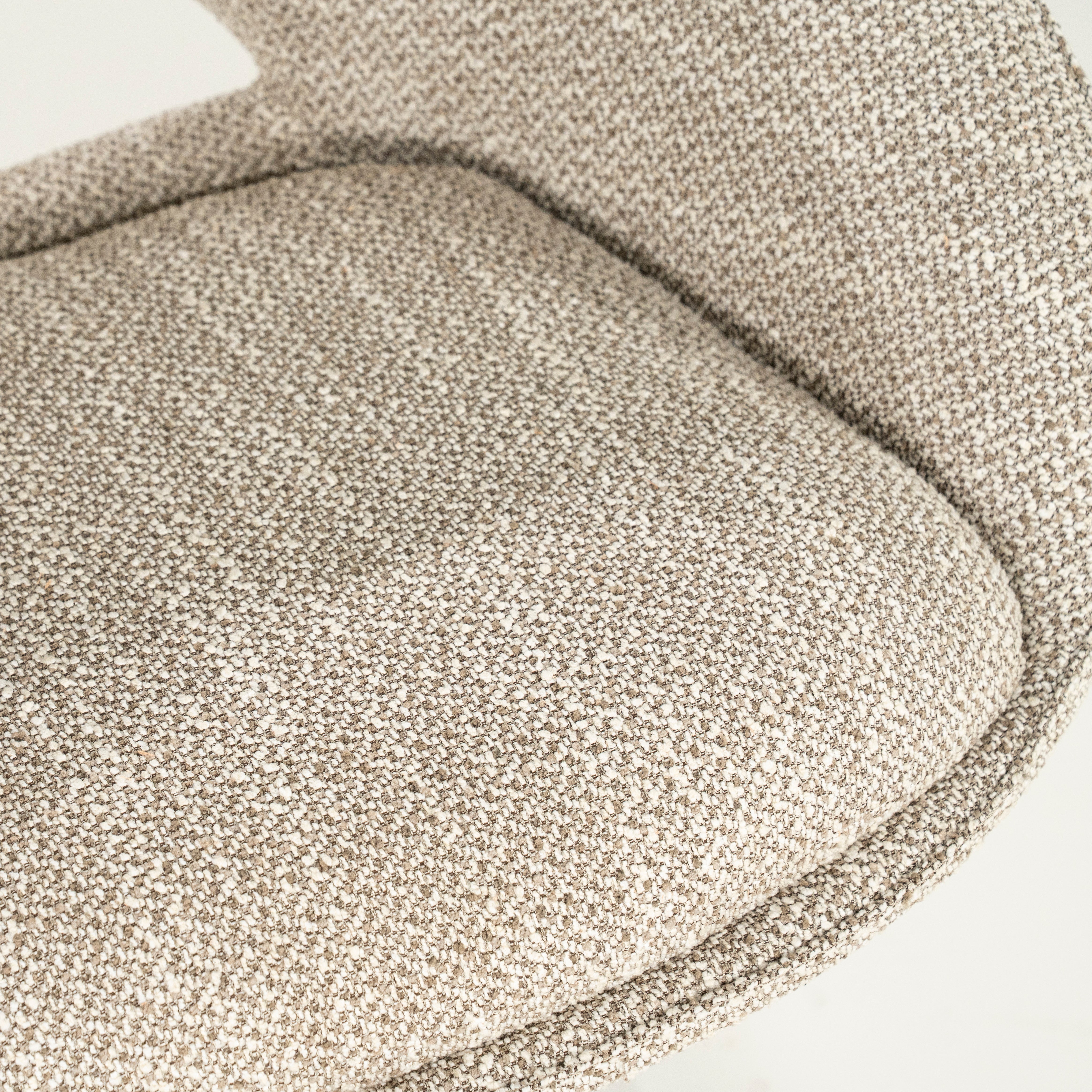 Krzesło obrotowe NOL taupe z czarną podstawą