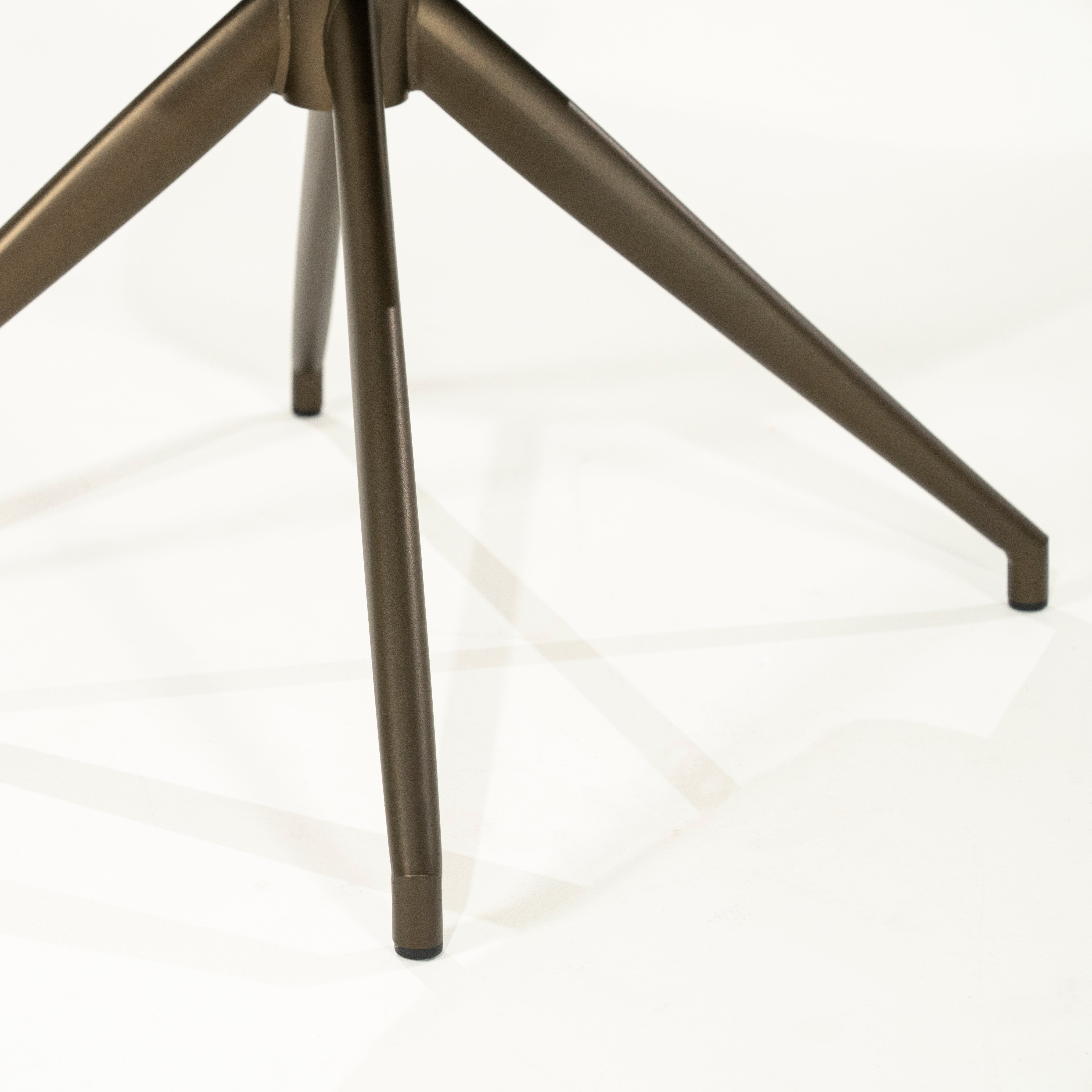 Krzesło obrotowe HAILEY beżowy z ciemnobrązową podstawą