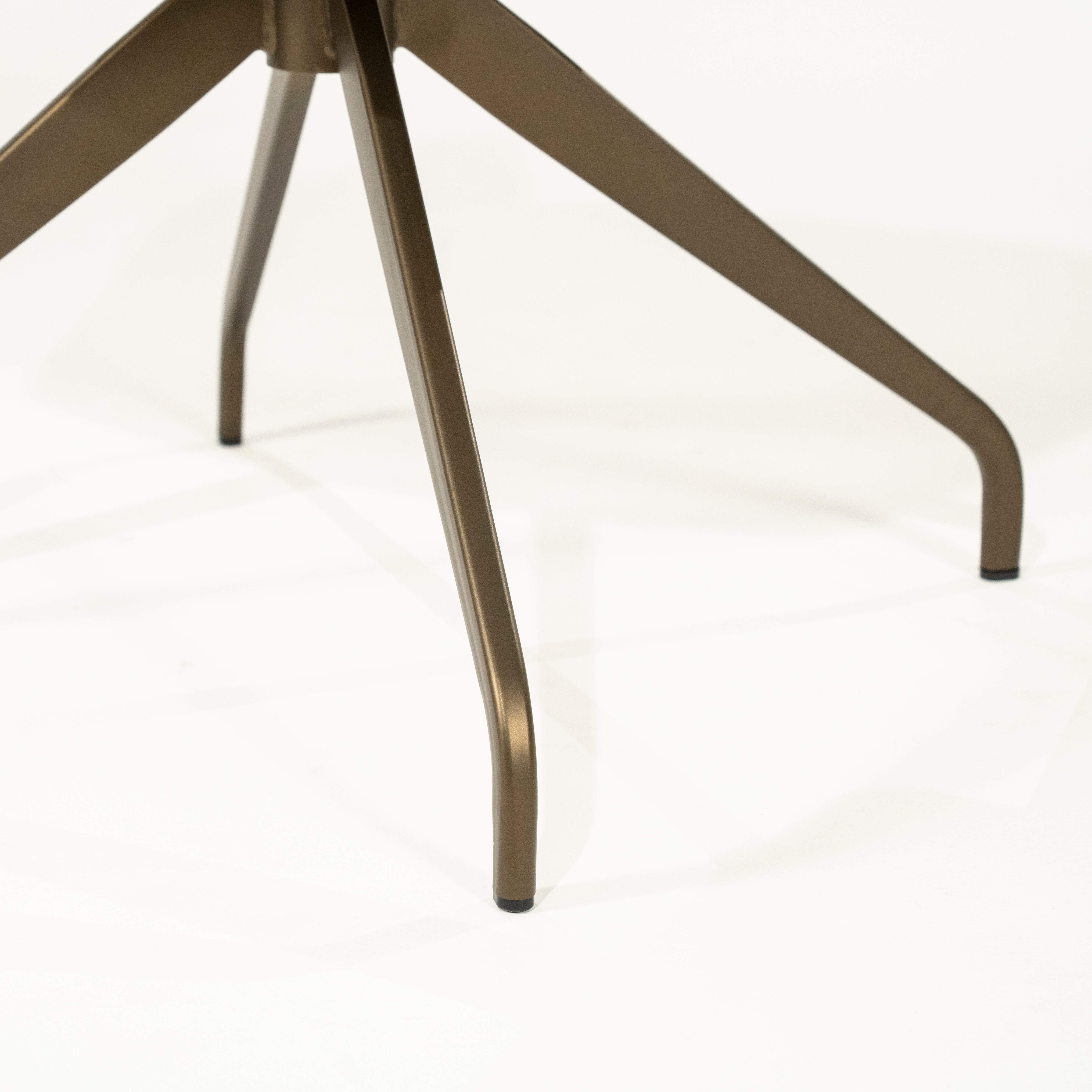 HUGO swivel chair beige with dark brown base