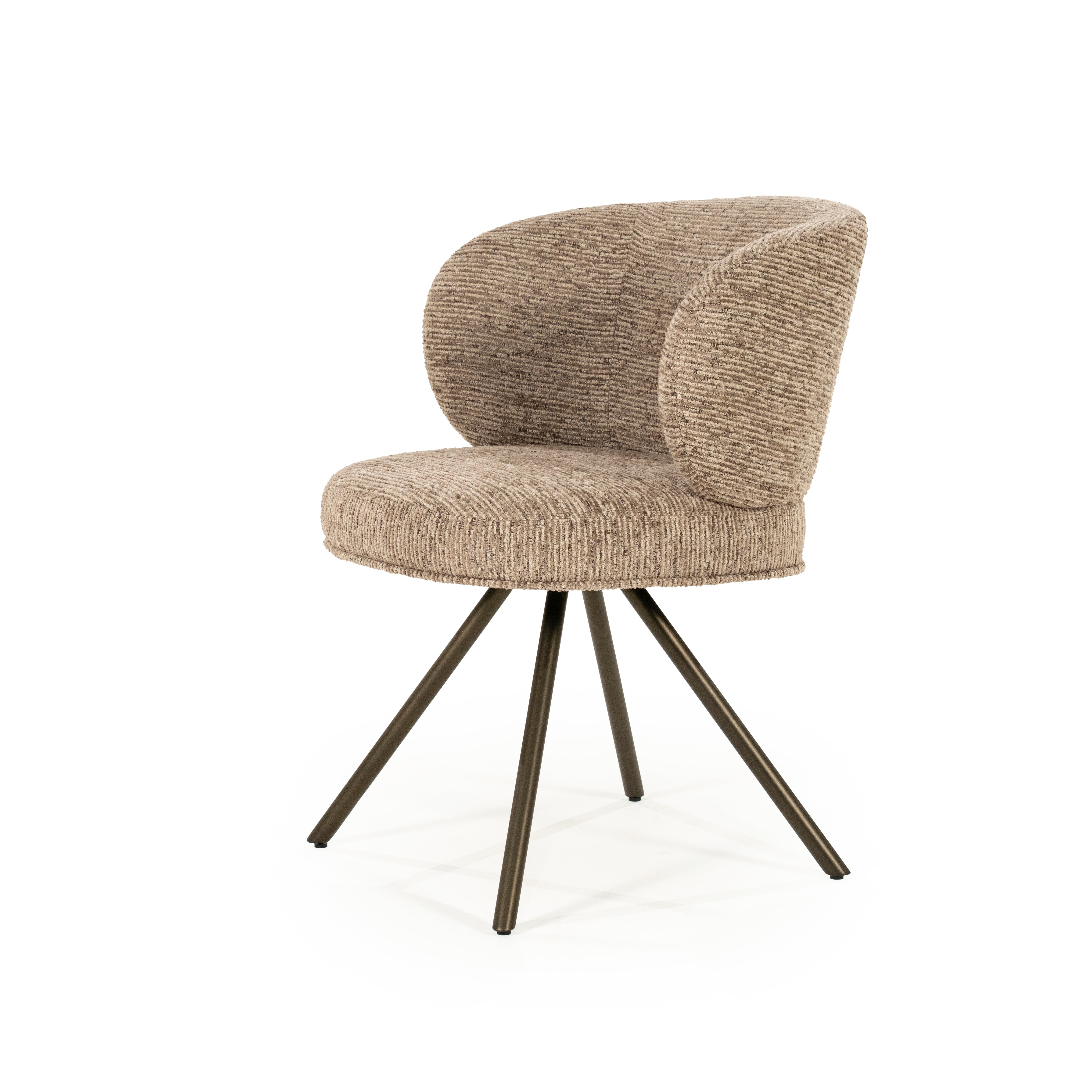 Krzesło obrotowe JAYSON brązowy z ciemnobrązową podstawą