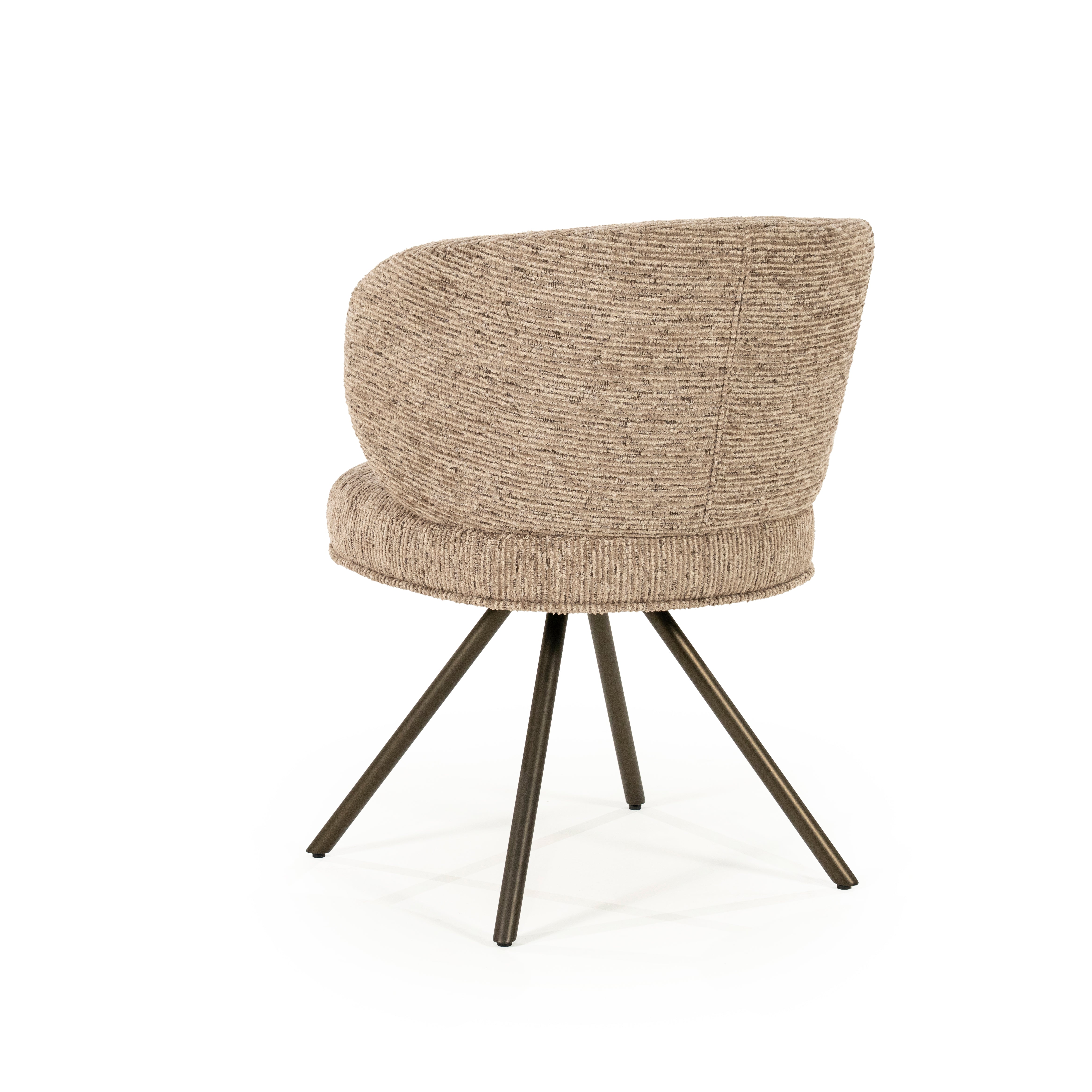 Krzesło obrotowe JAYSON brązowy z ciemnobrązową podstawą