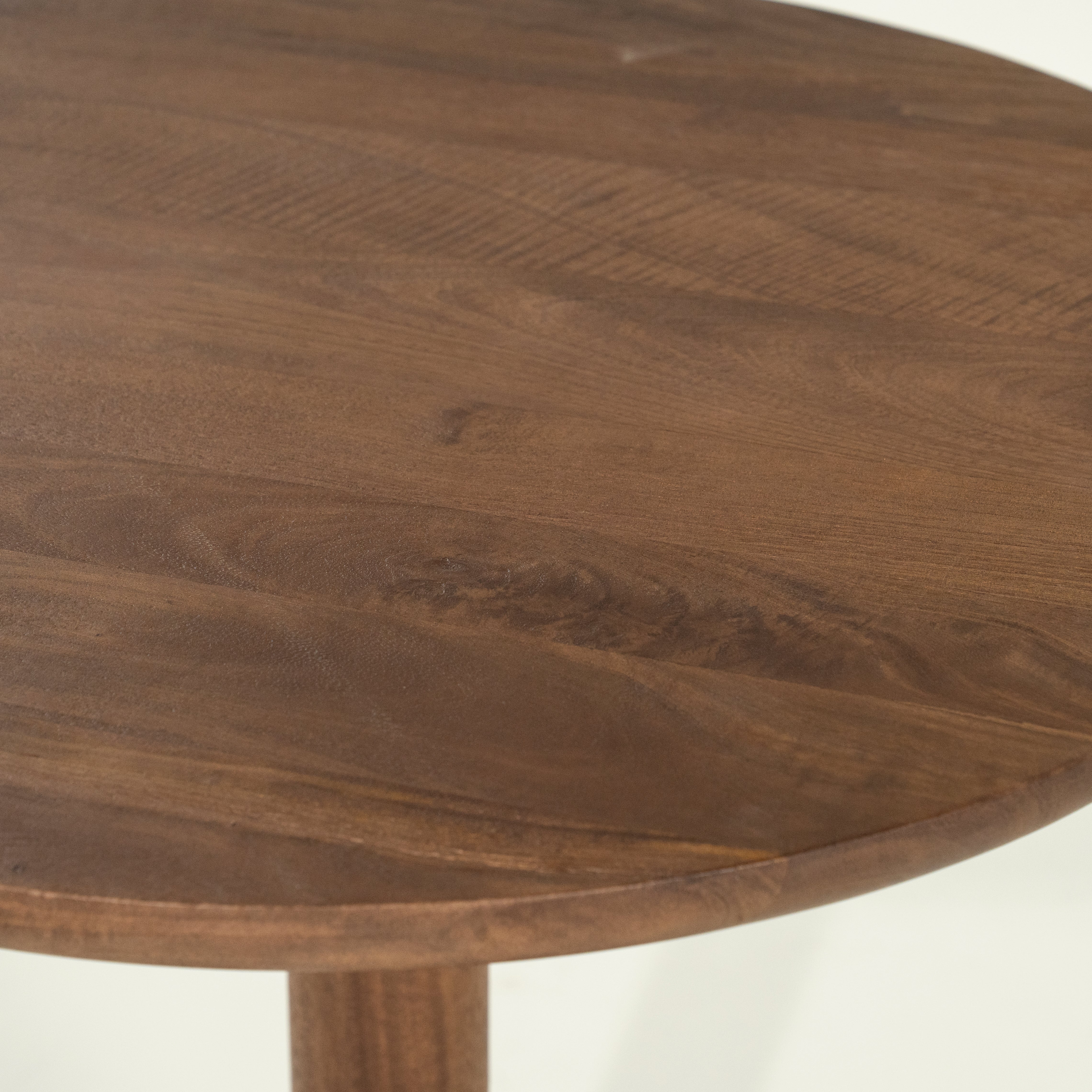 Round Bistro Table FLORENT Dark Mango Wood