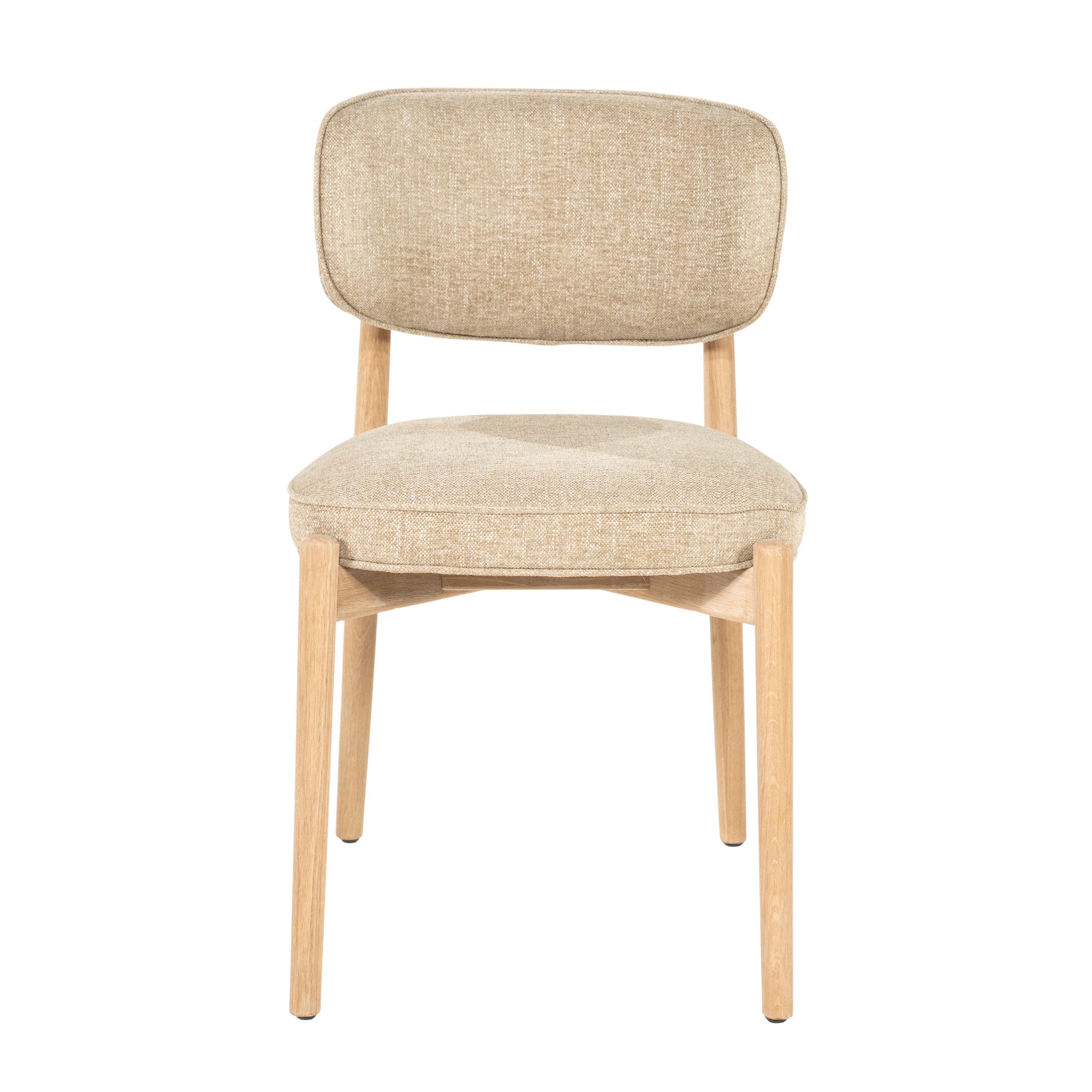 Stuhl RUNE in Beige mit heller Eichenbasis