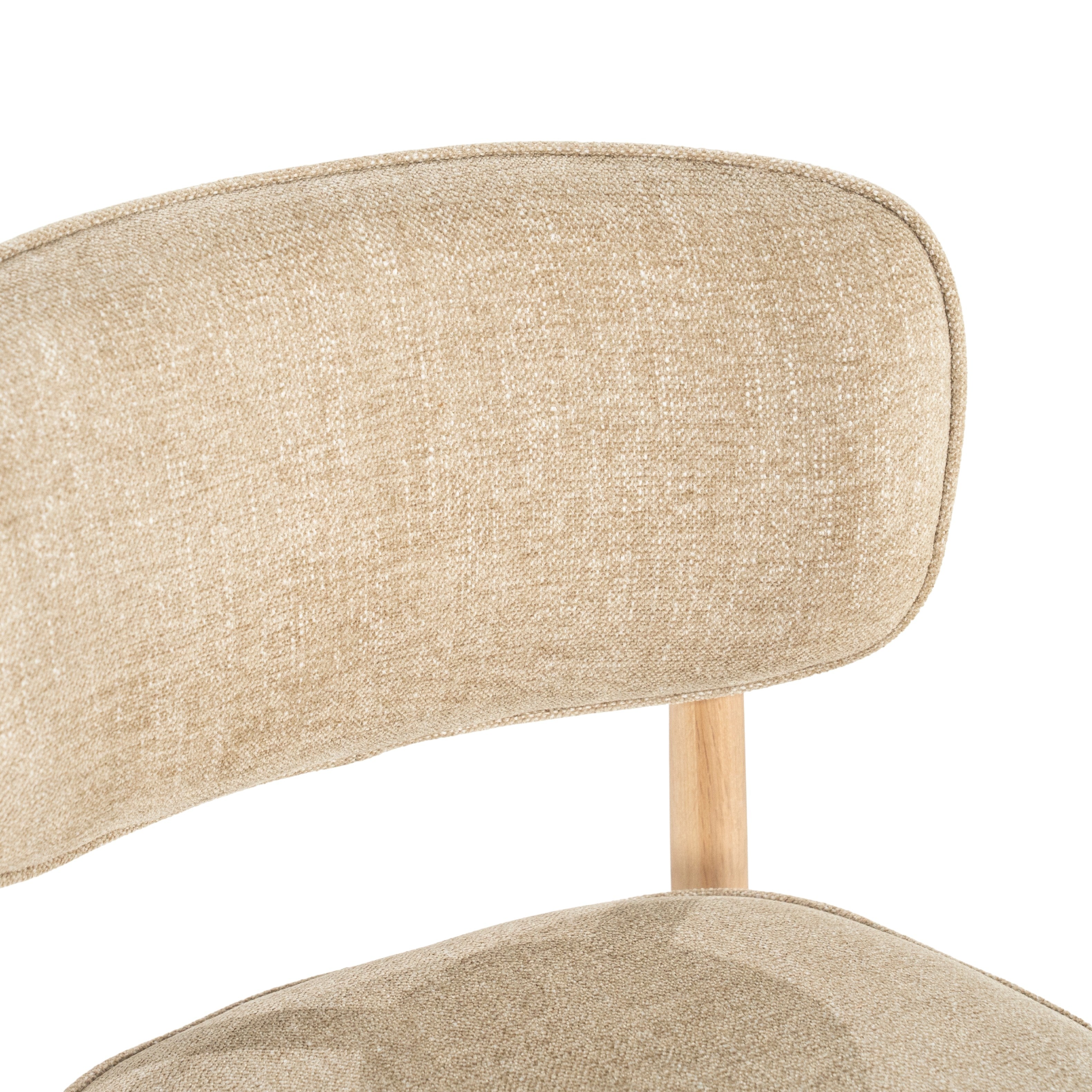 Stuhl RUNE in Beige mit heller Eichenbasis