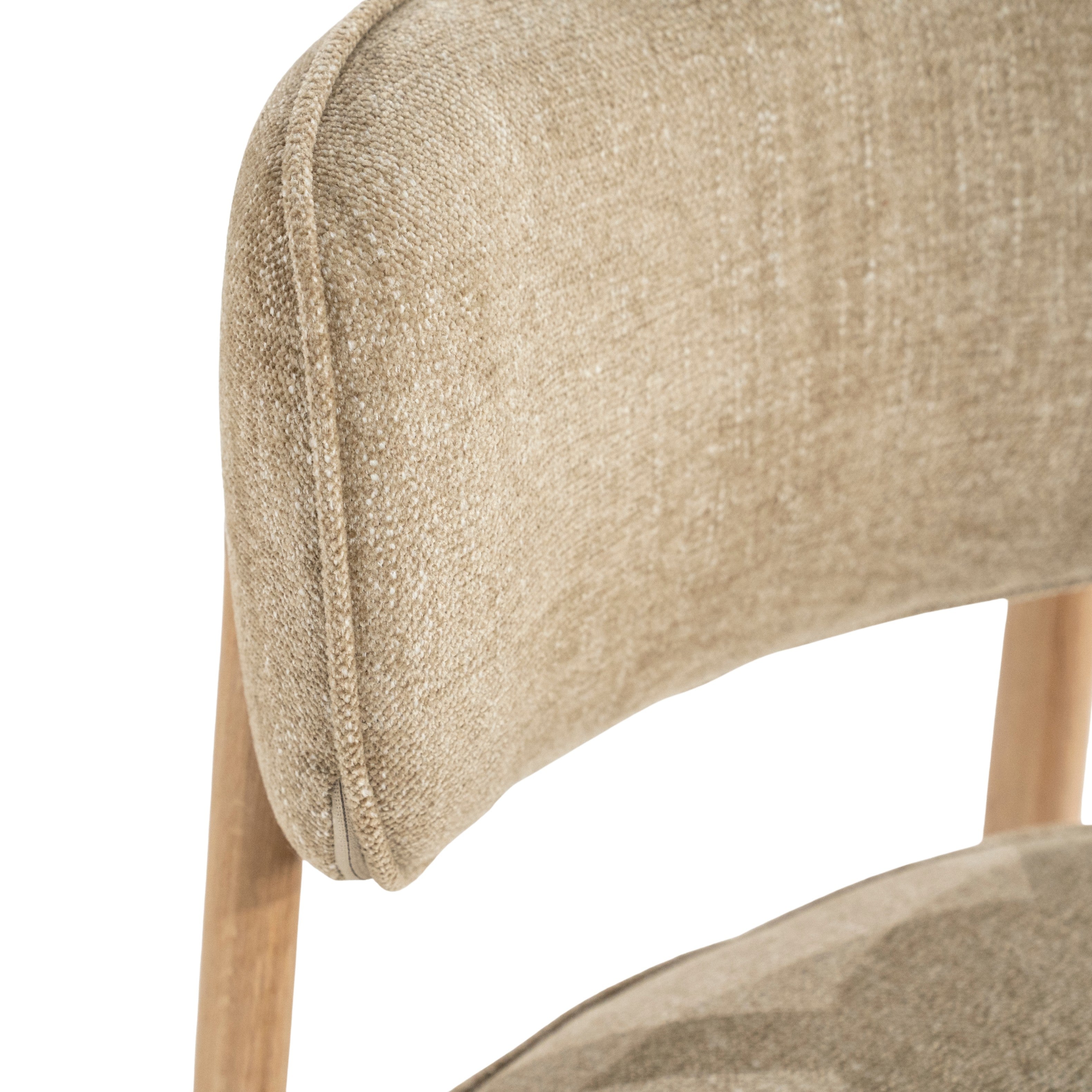 Stuhl RUNE in Beige mit heller Eichenbasis