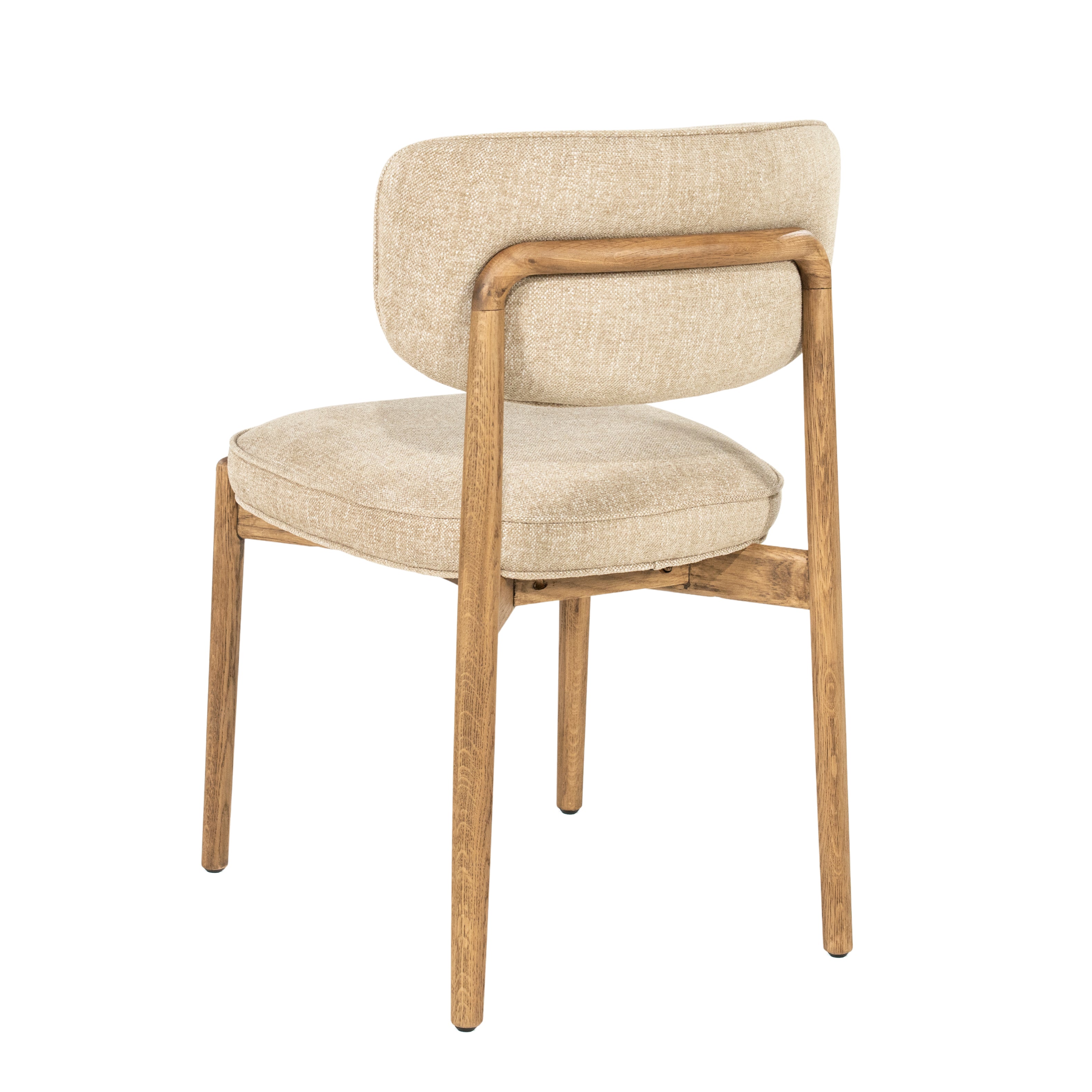 Stuhl RUNE in Beige mit Eichenbasis