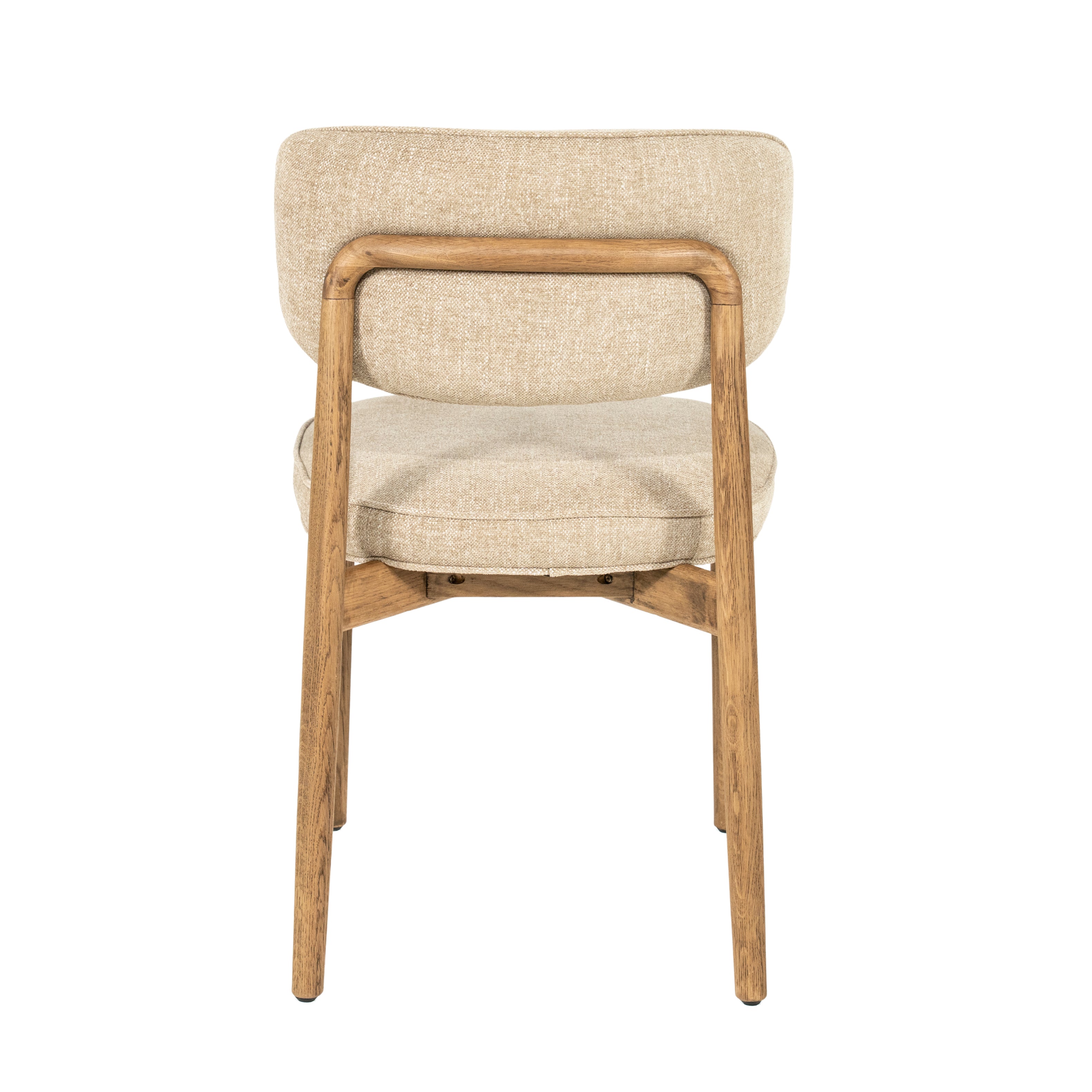 Stuhl RUNE in Beige mit Eichenbasis