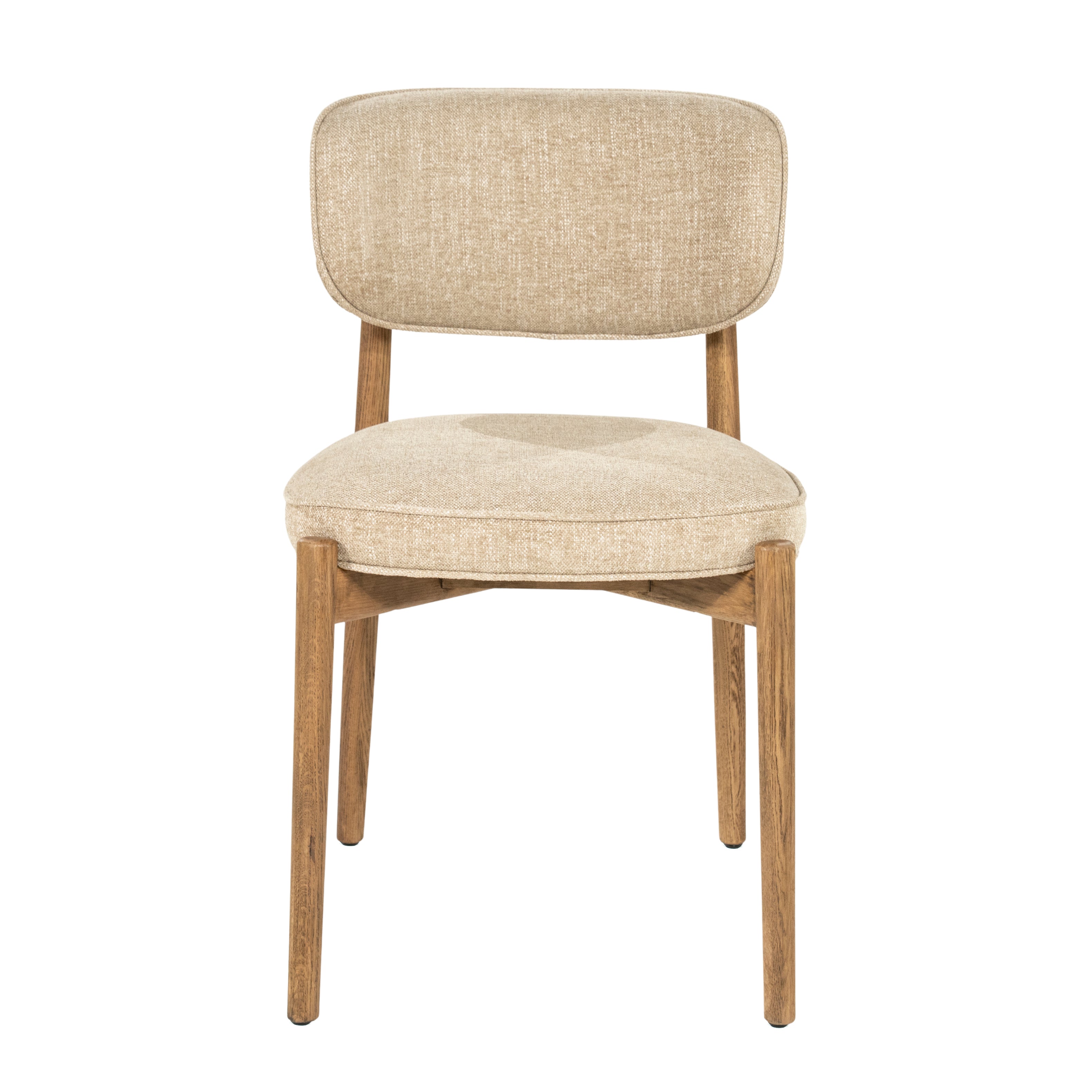 Stuhl RUNE in Beige mit Eichenbasis