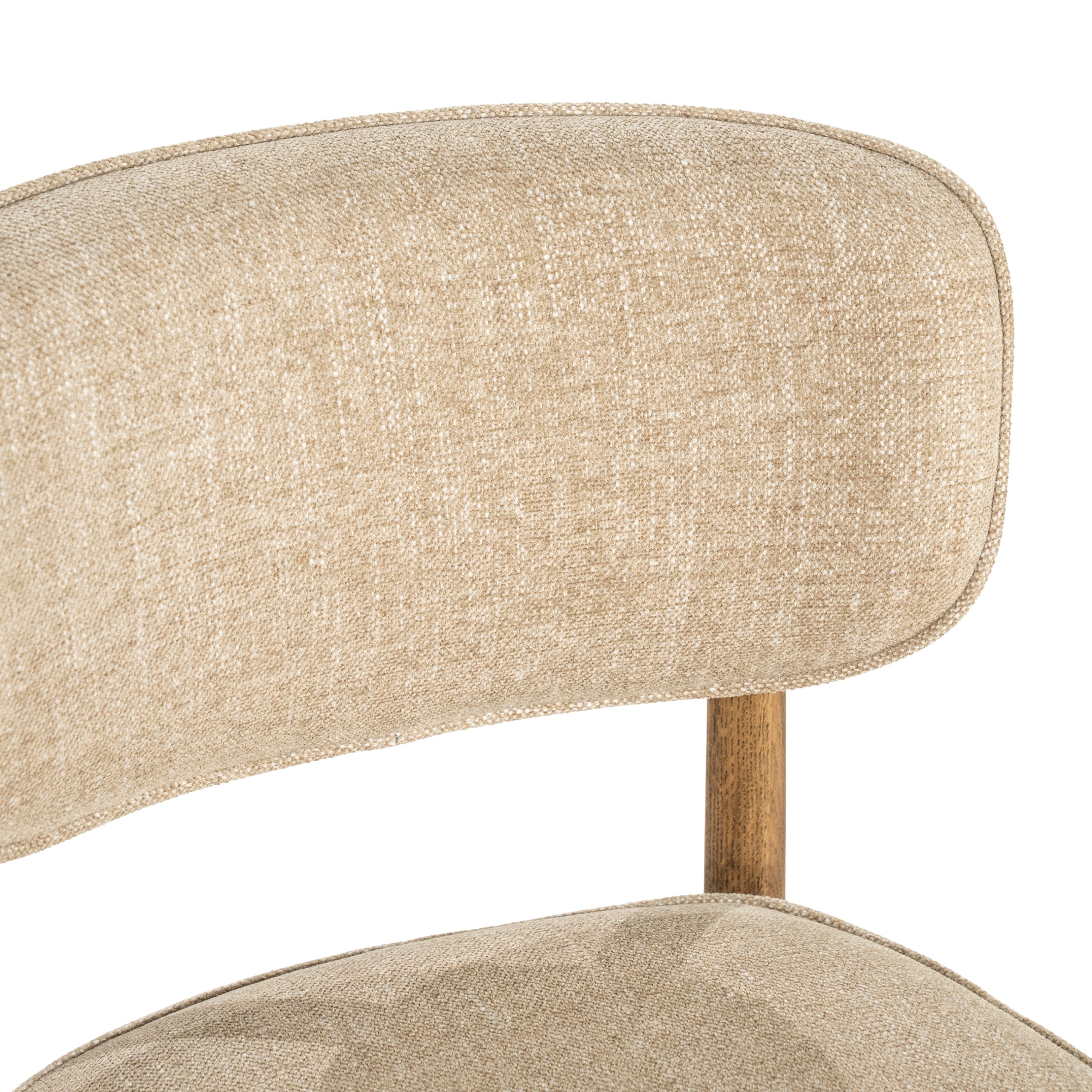 Stuhl RUNE in Beige mit Eichenbasis