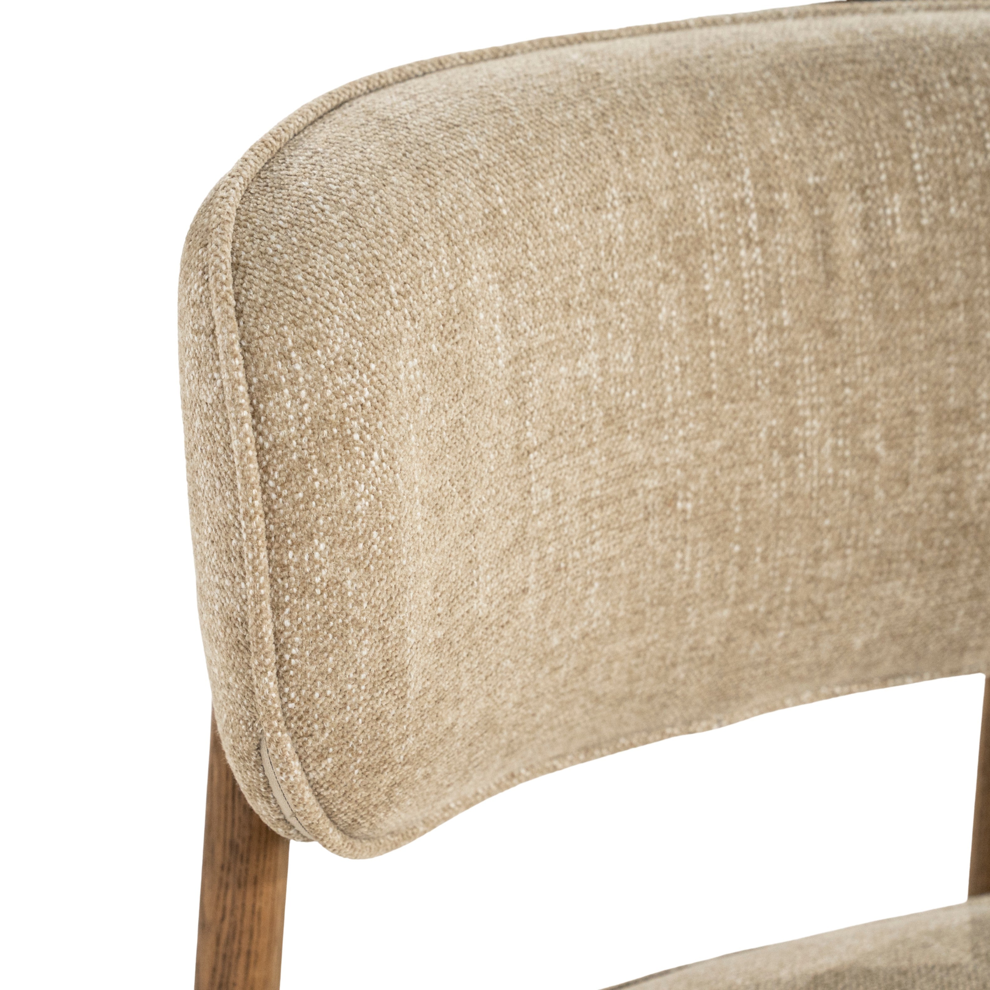 Stuhl RUNE in Beige mit Eichenbasis