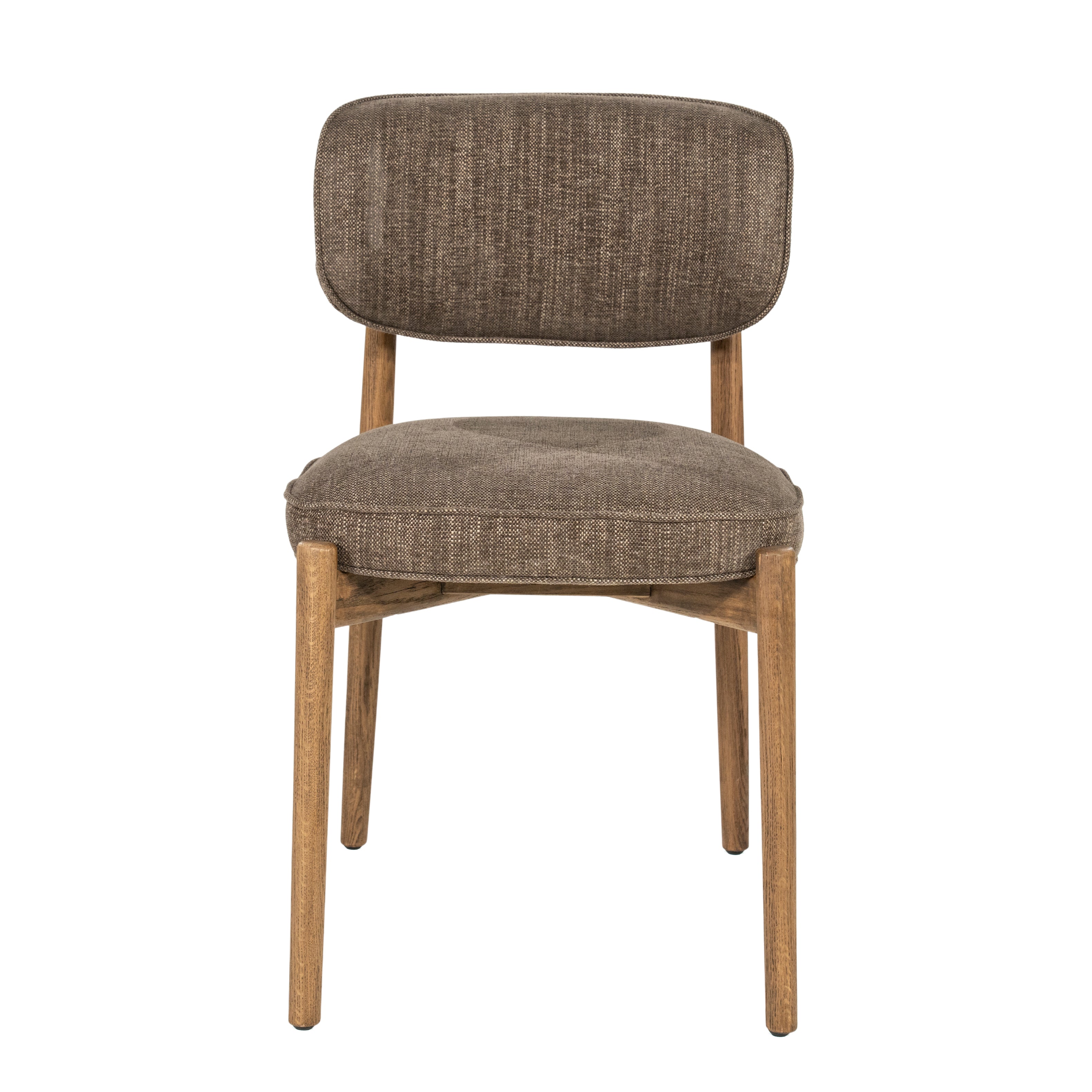 RUNE Chair in Brown with Oak Base