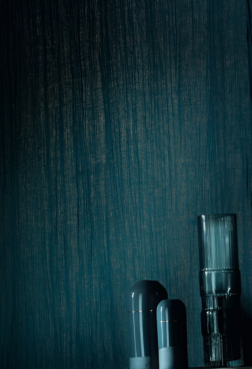 Textile wallpaper with a structural canvas imitation ATALANTA - MARRON GLACÉ gray