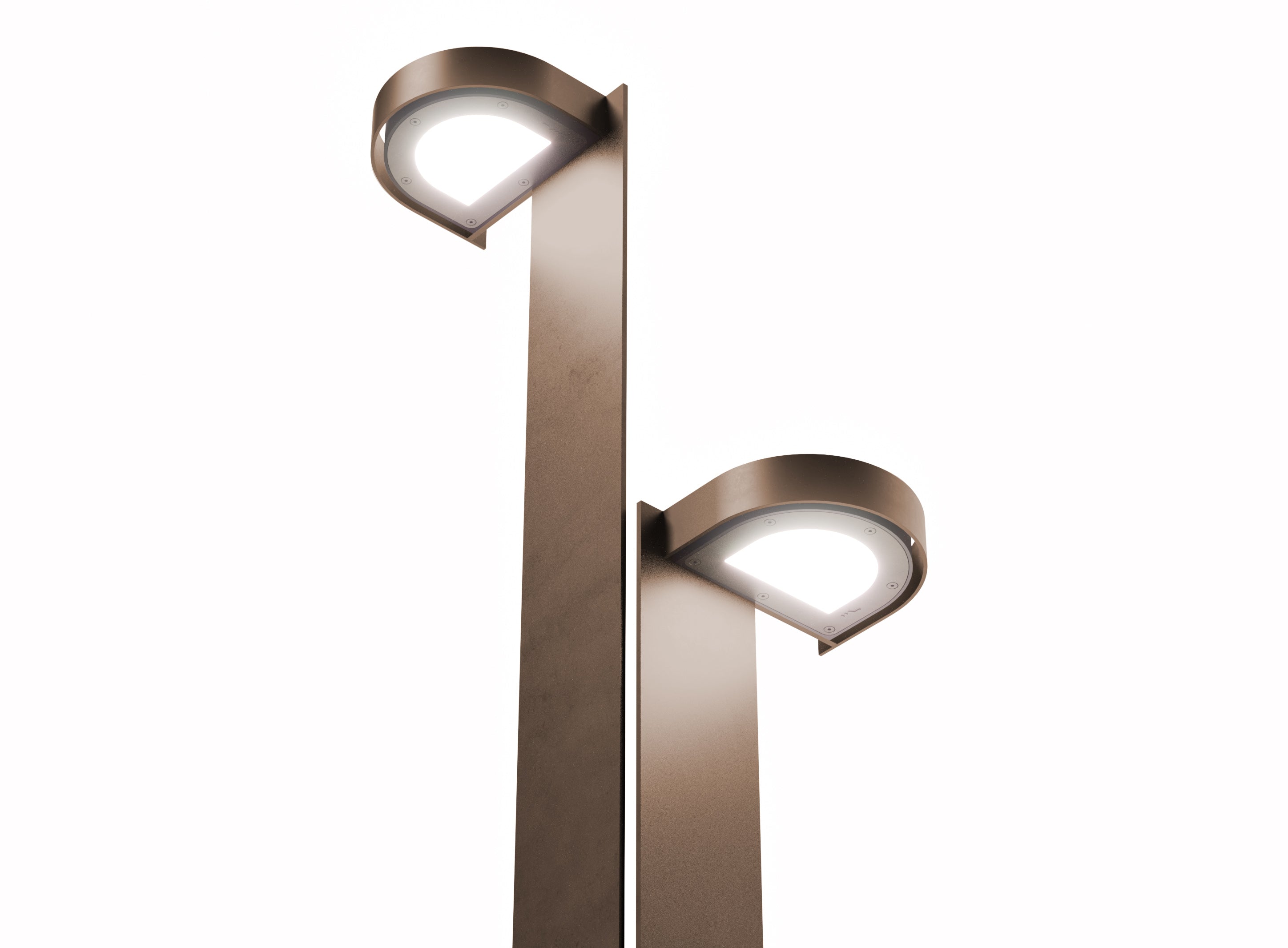 Zweipunktige Außen-Stehlampe BRIM in Braun