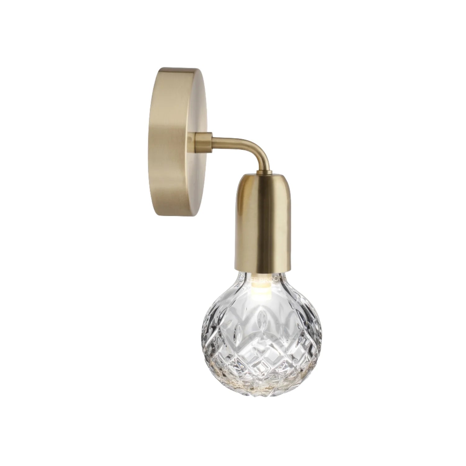 Lampa ścienna CRYSTAL BULB szkło kryształowe z mosiężnym wykończeniem