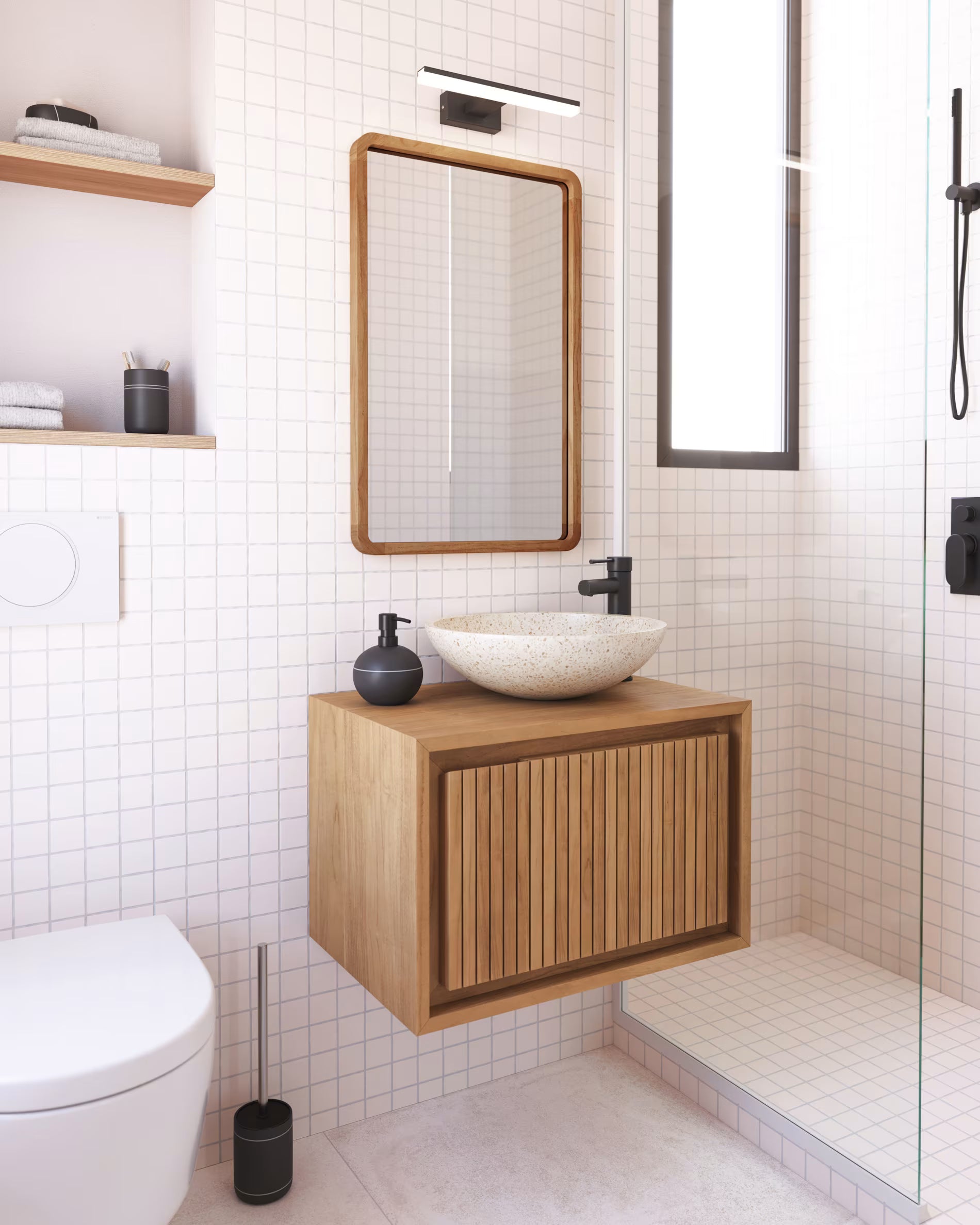 Shamel mirror solid wood
