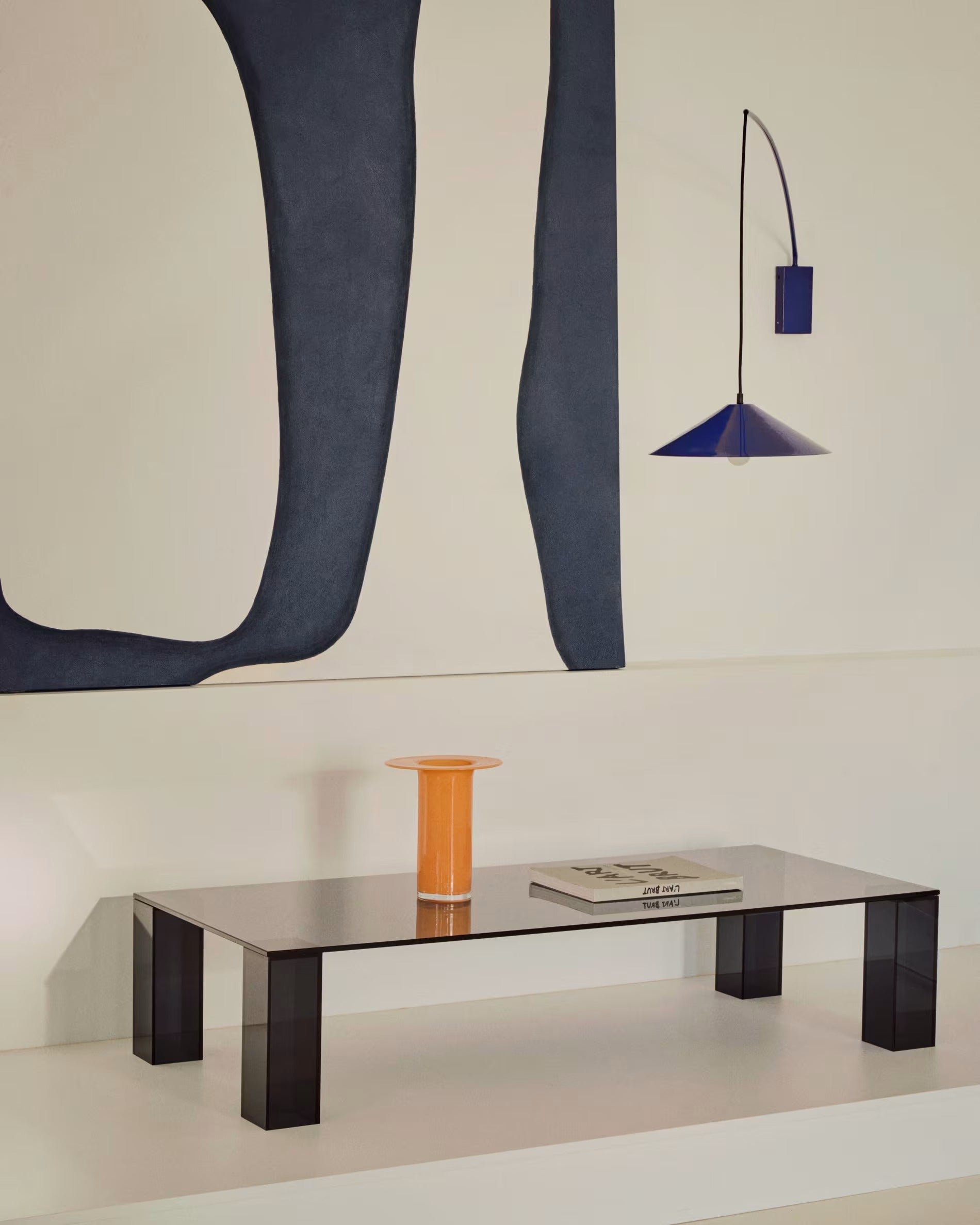 Stolik kawowy ADULARIA ciemnoszare szkło hartowane