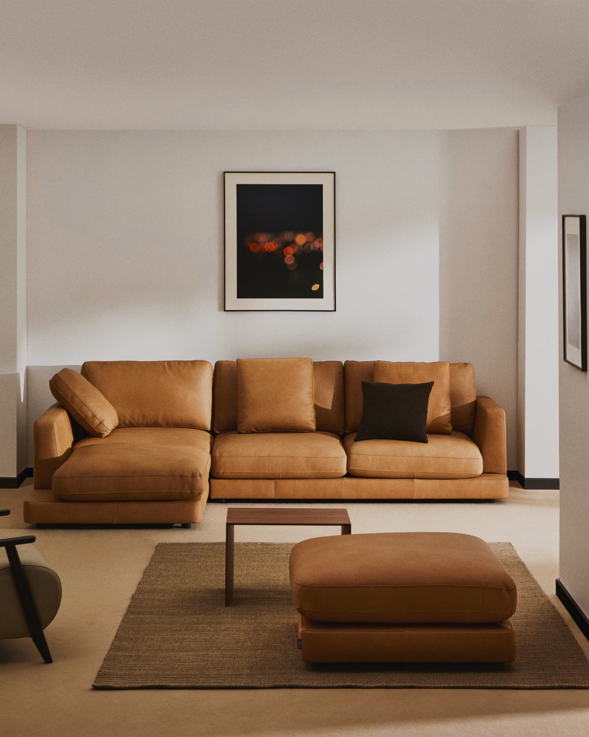 Narożnik 4-osobowy lewostronny GALA skóra naturalna