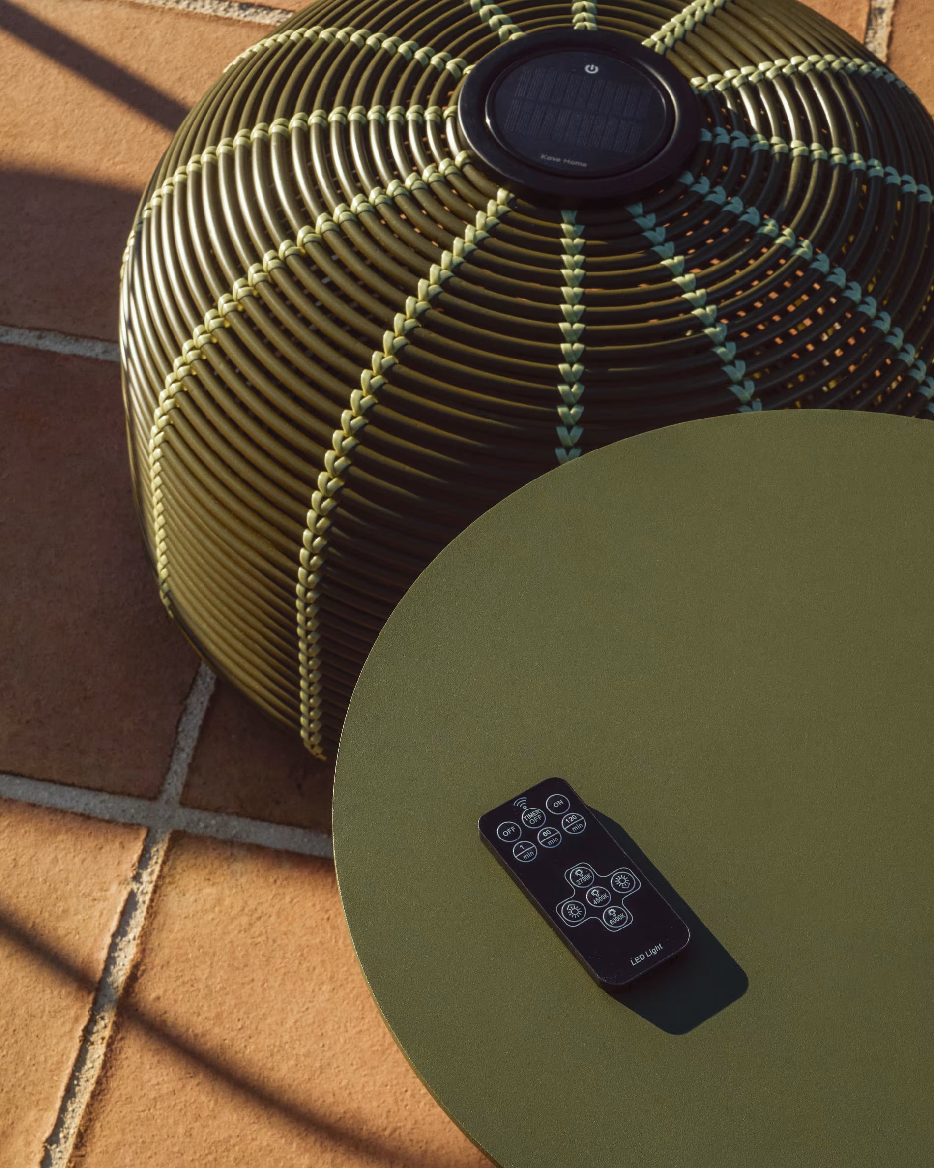 Solar-Gartenlampe GAROINA grüner synthetischer Rattan [Ewelina] [Amelia spr]