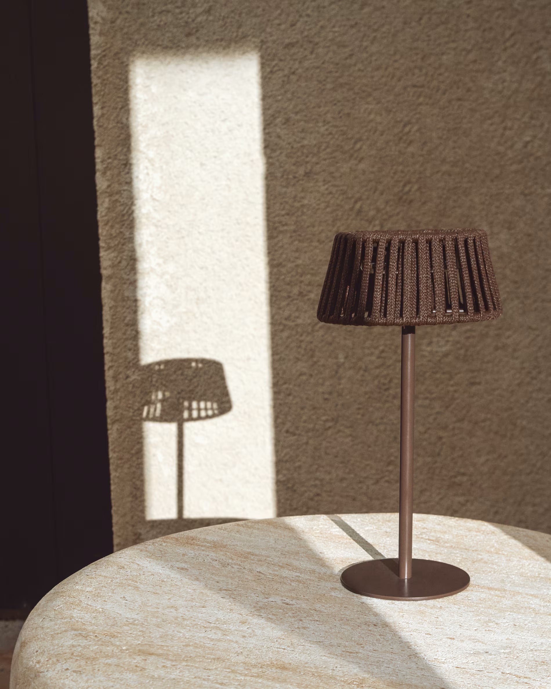 Lampa ogrodowa solarna ALDET brązowy