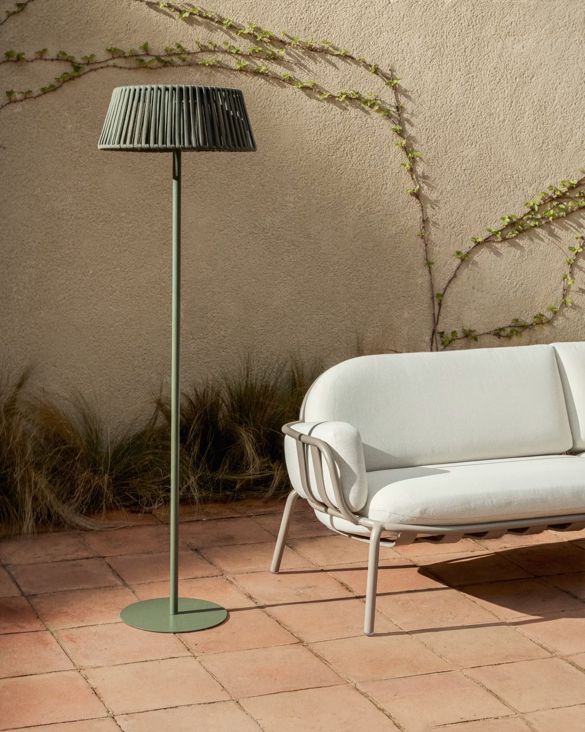 Lampa ogrodowa podłogowa solarna ALDET zielony