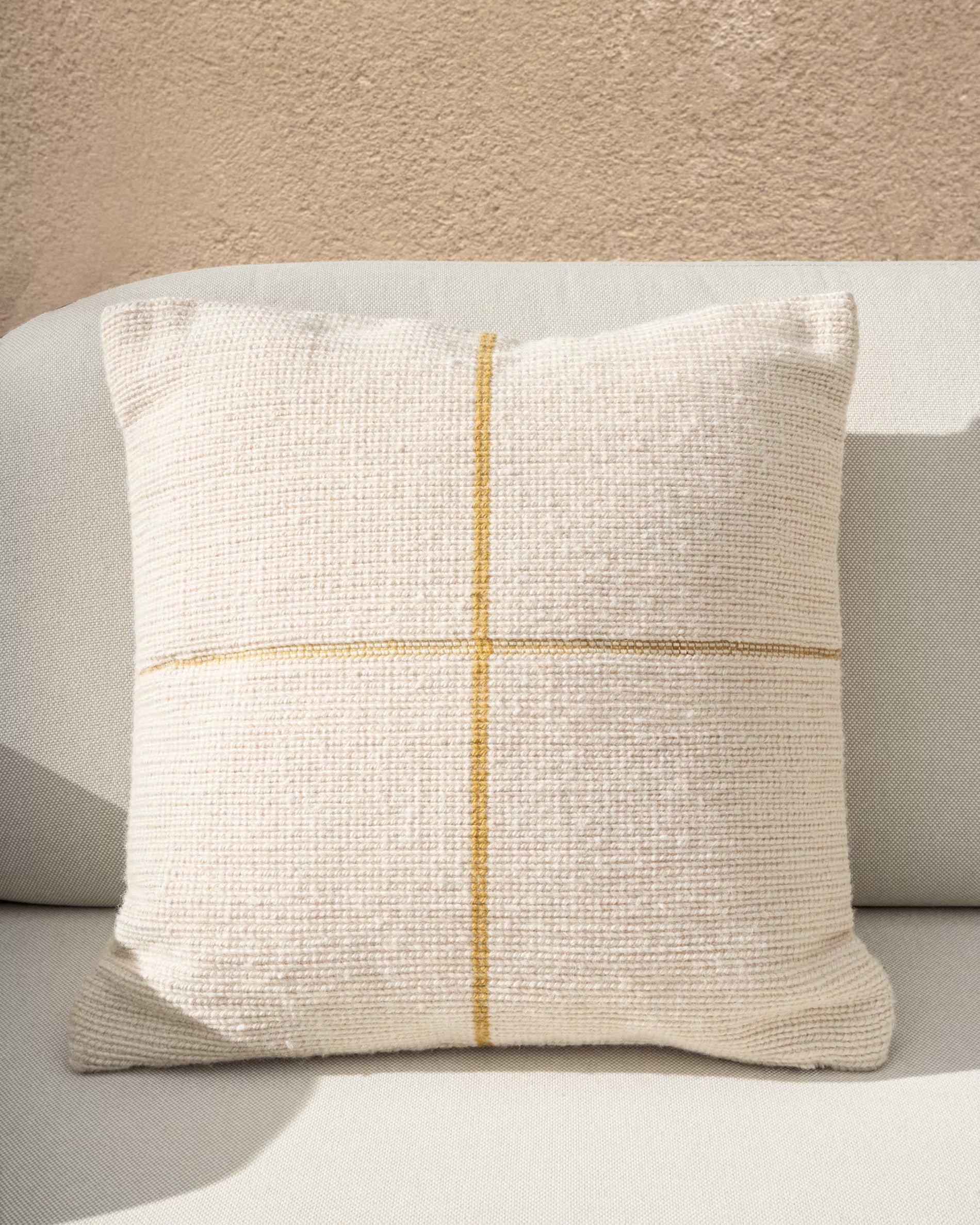 ATIMA Cushion Cover Beige with Yellow