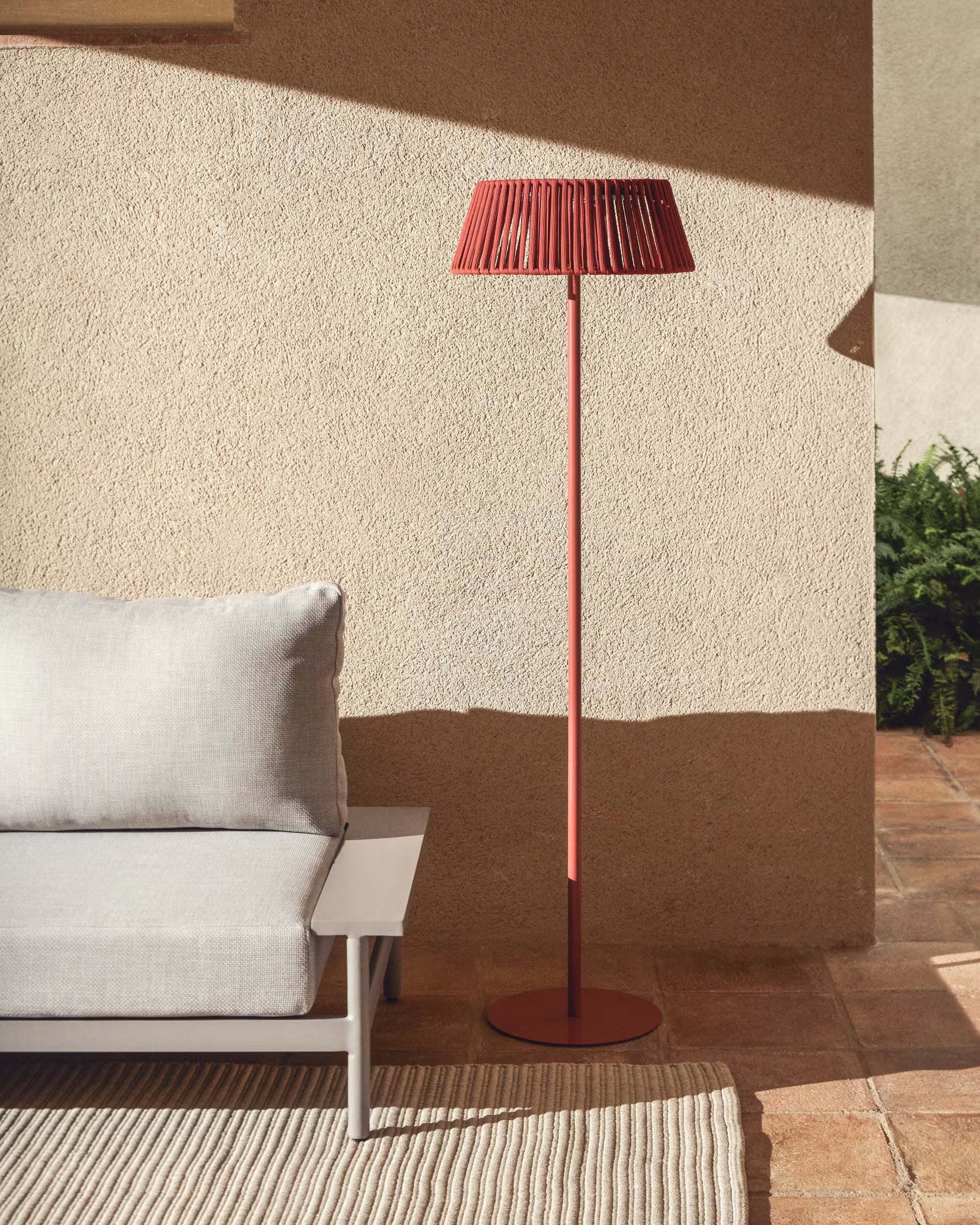Lampa ogrodowa podłogowa solarna ALDET terakota